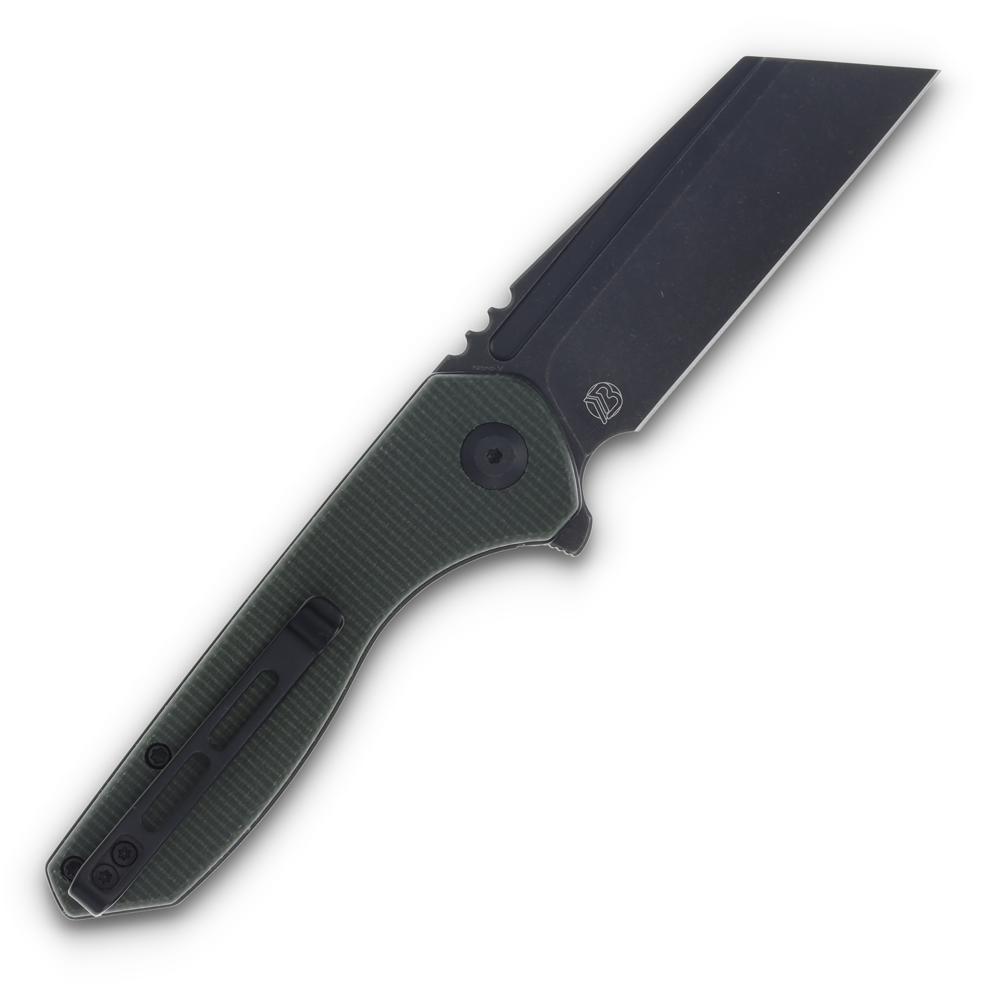 CIVIVI ExOne Green 2.94 Inch Plain Black Stonewash Reverse Tanto C23036-3 View 2