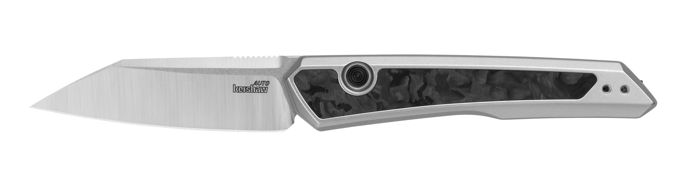 Kershaw Launch 20 OTS Auto Folding Knife Two-Tone Carbon Fiber - 3in Reverse Tanto S/E Plain AUKS7050 View 1