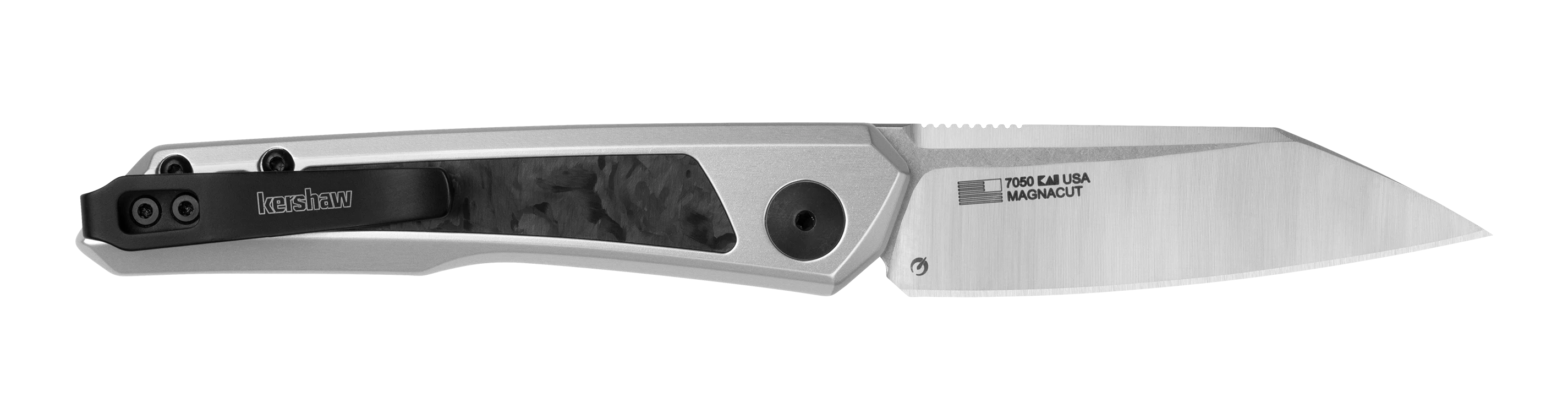 Kershaw Launch 20 OTS Auto Folding Knife Two-Tone Carbon Fiber - 3in Reverse Tanto S/E Plain AUKS7050 View 2