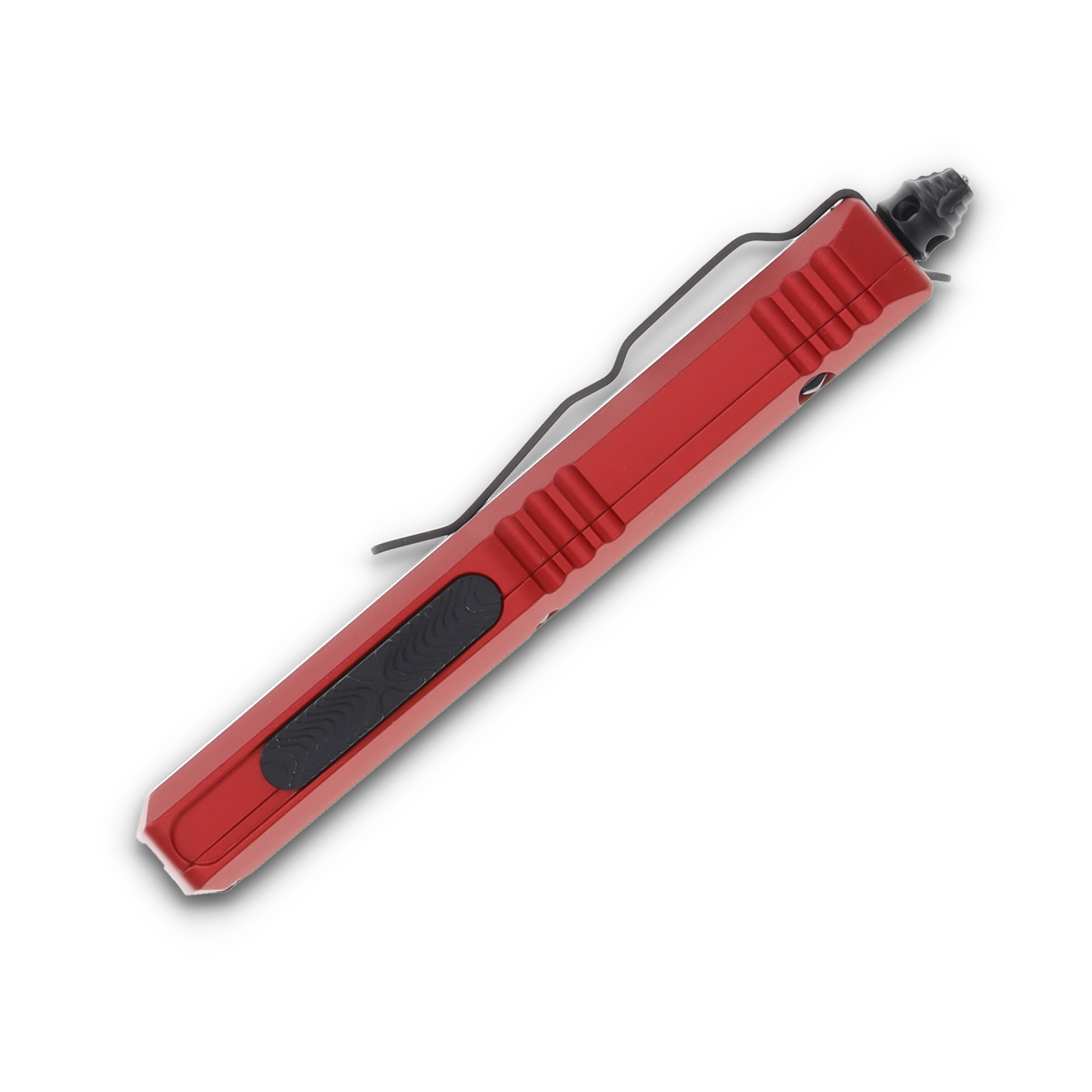 Microtech Daytona Dagger Black and Red Aluminum with Carbon Fiber Inlay AUMT1261RDCFIS View 6