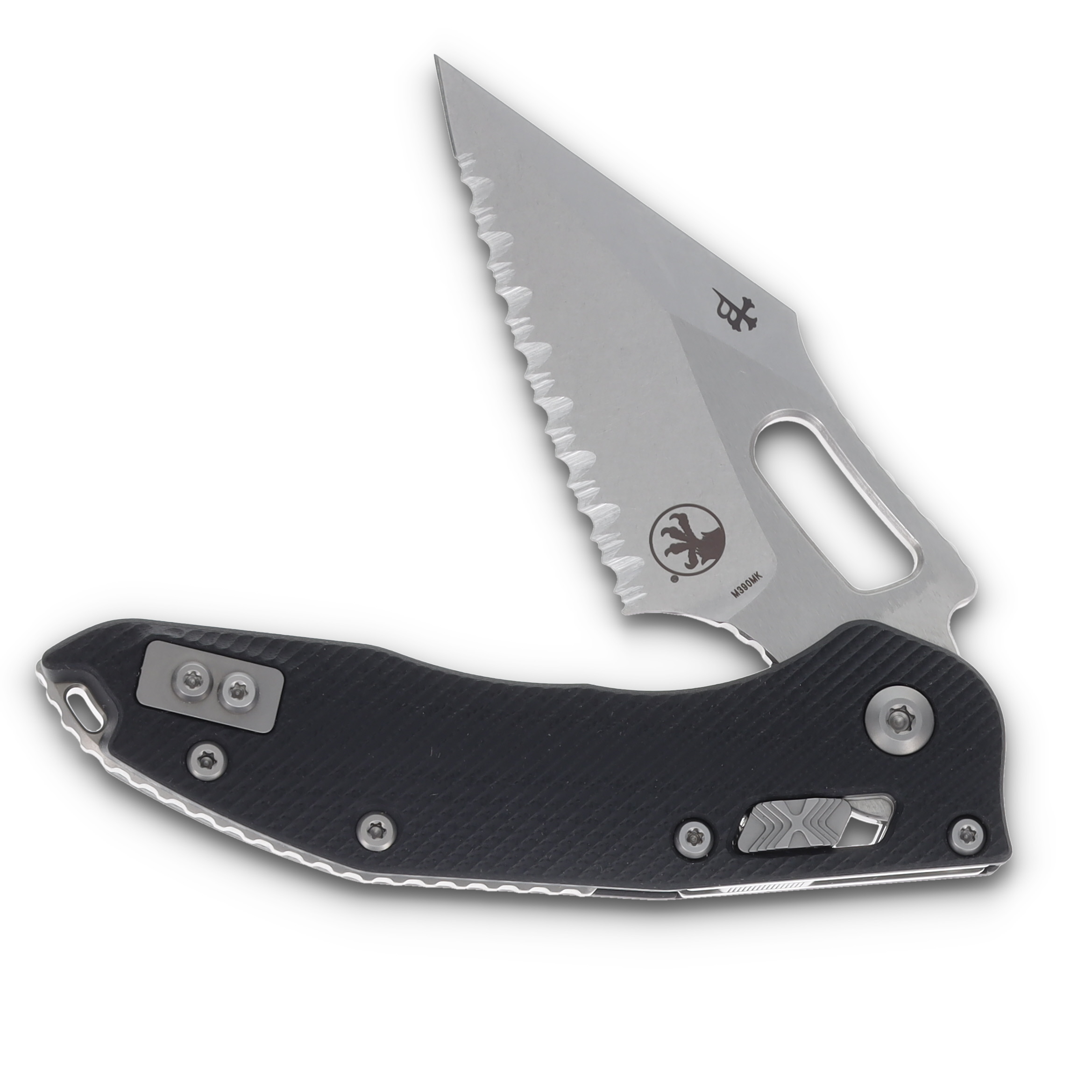 Microtech Stitch Ram-Lok S/E Full Serrated Black Fluted G10 MT169RL12FLGTBK View 3