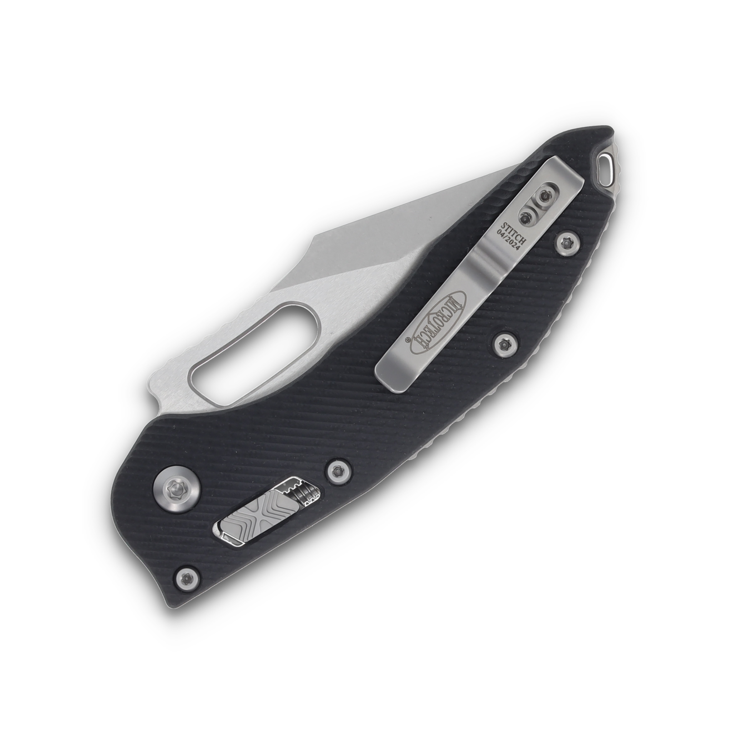Microtech Stitch Ram-Lok S/E Full Serrated Black Fluted G10 MT169RL12FLGTBK View 6
