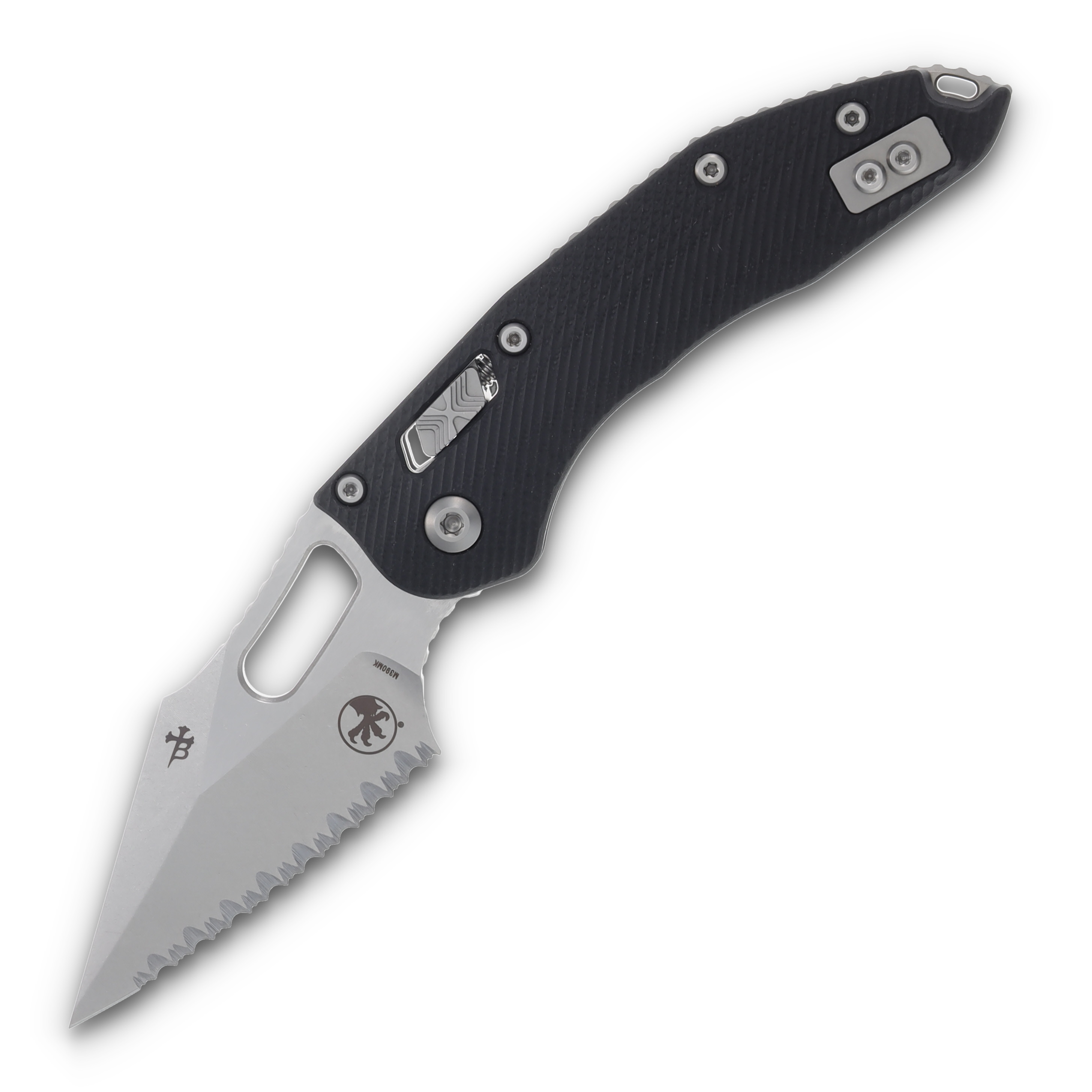 Microtech Stitch Ram-Lok S/E Full Serrated Black Fluted G10 MT169RL12FLGTBK View 1
