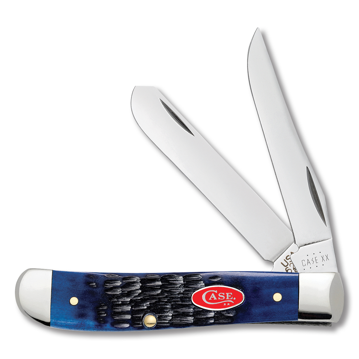 Case XX Mini Trapper Folding Knife Navy Blue Rogers Jigged Bone CA7321 View 1