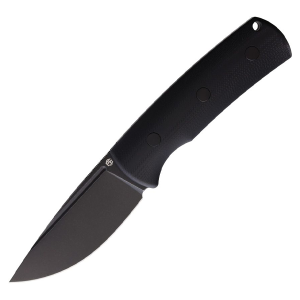 Petrified Fish Beluga Black Stonewashed N690 Fixed Blade Black G10 Handle Kydex Sheath PFP01FDW View 1