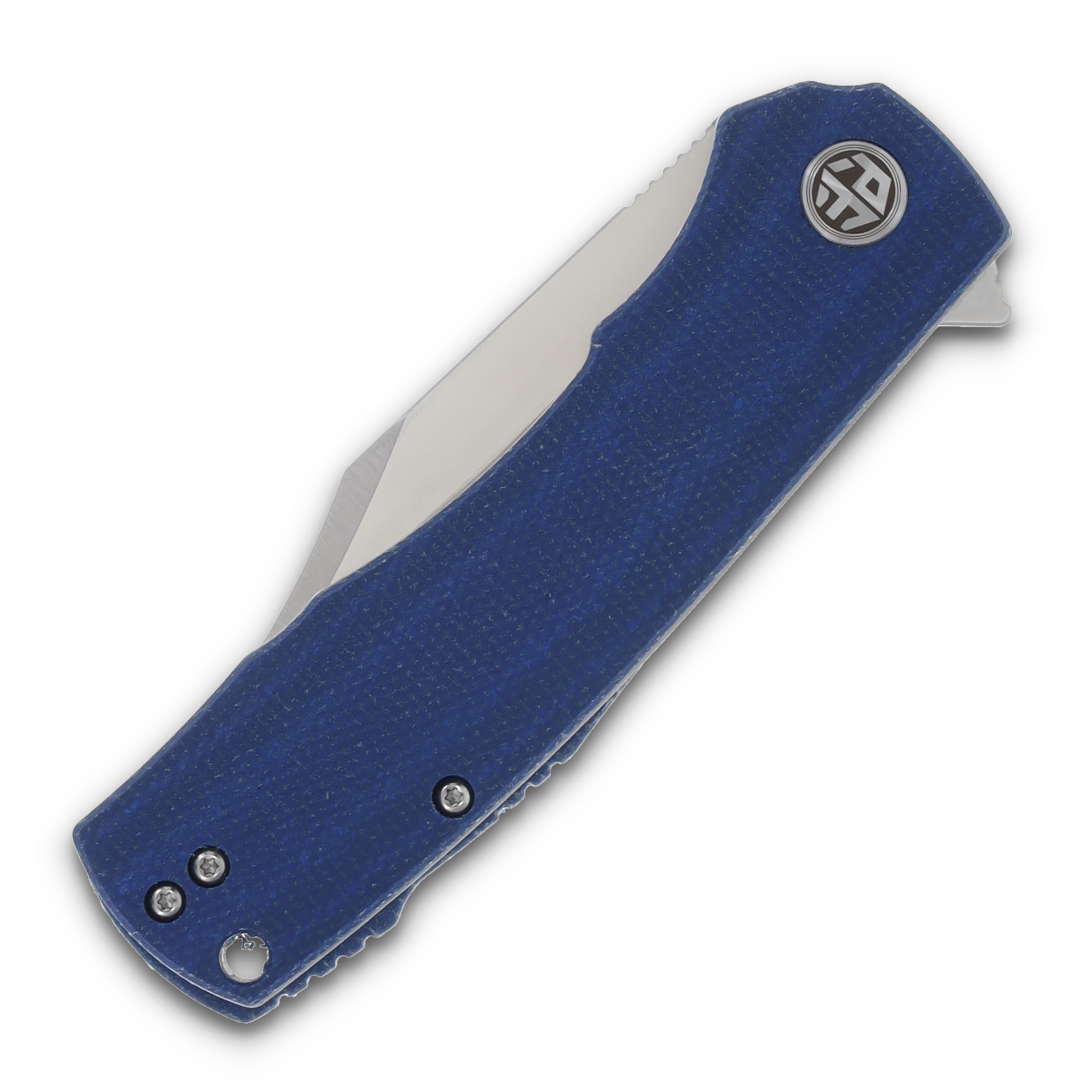 Petrified Fish Victor Blue Folding Knife 3.6in Satin Clip Point Blade PFP03BMP View 5