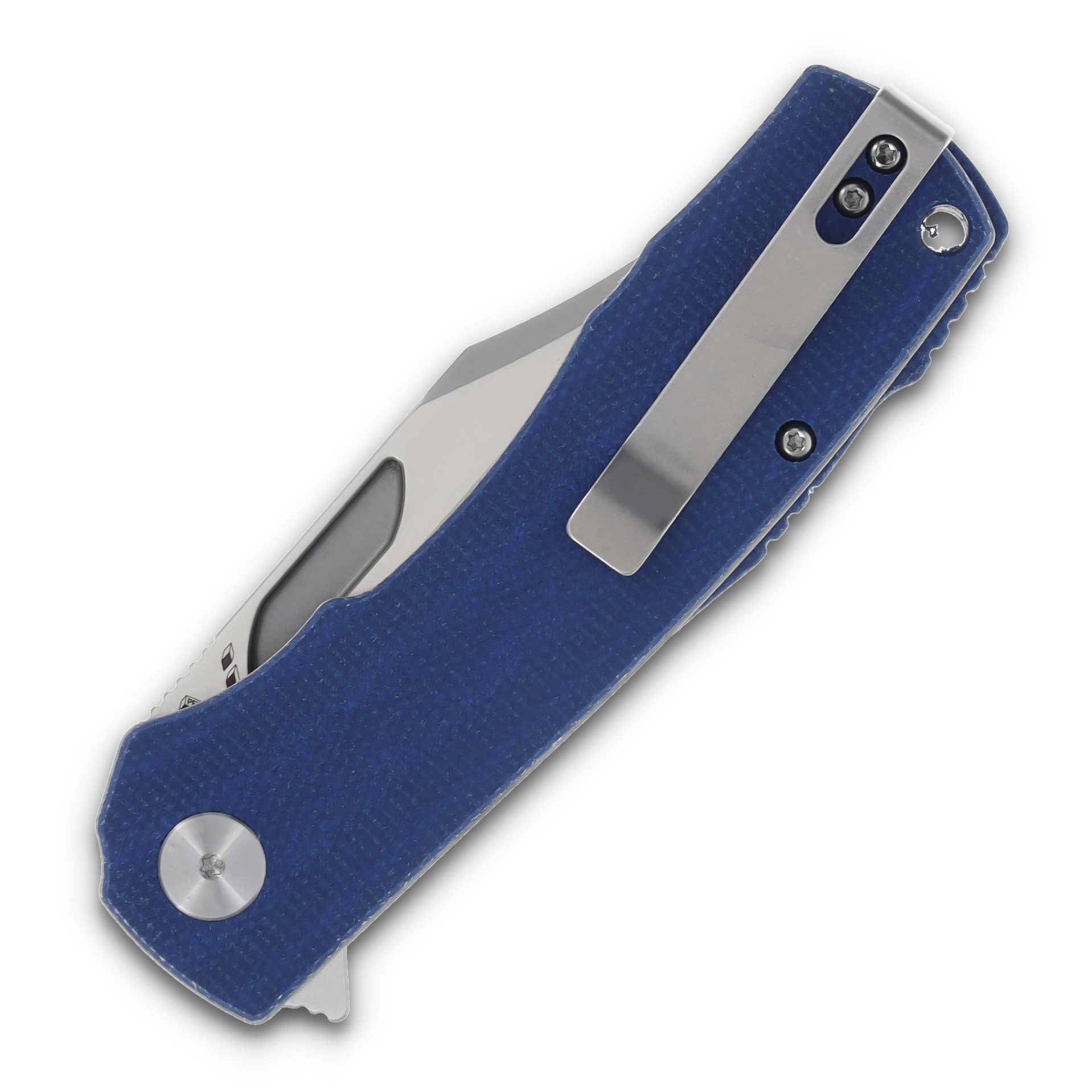 Petrified Fish Victor Blue Folding Knife 3.6in Satin Clip Point Blade PFP03BMP View 6