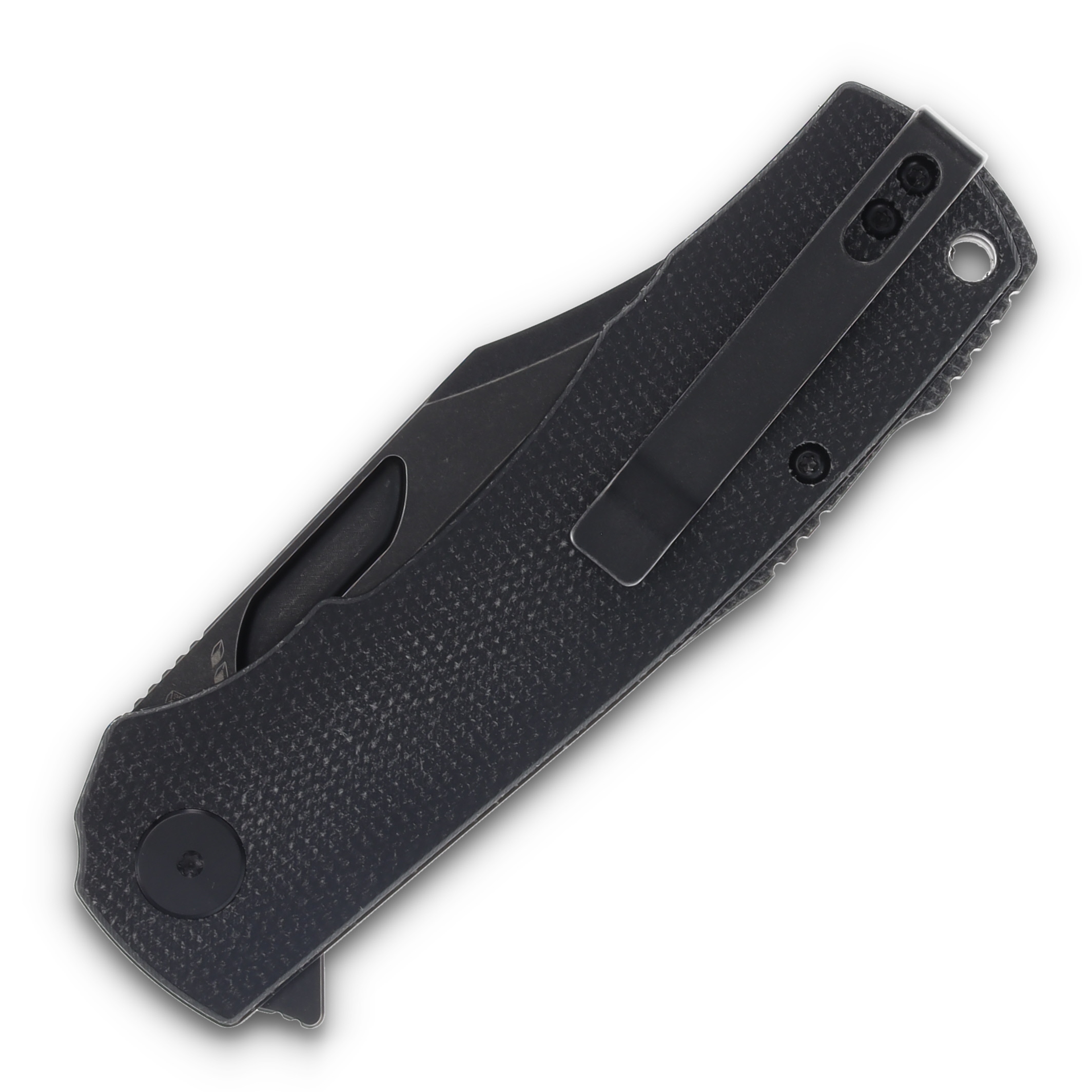 Petrified Fish Victor Black Micarta 3.6in Black Stonewash Clip Point PFP03DMW View 6