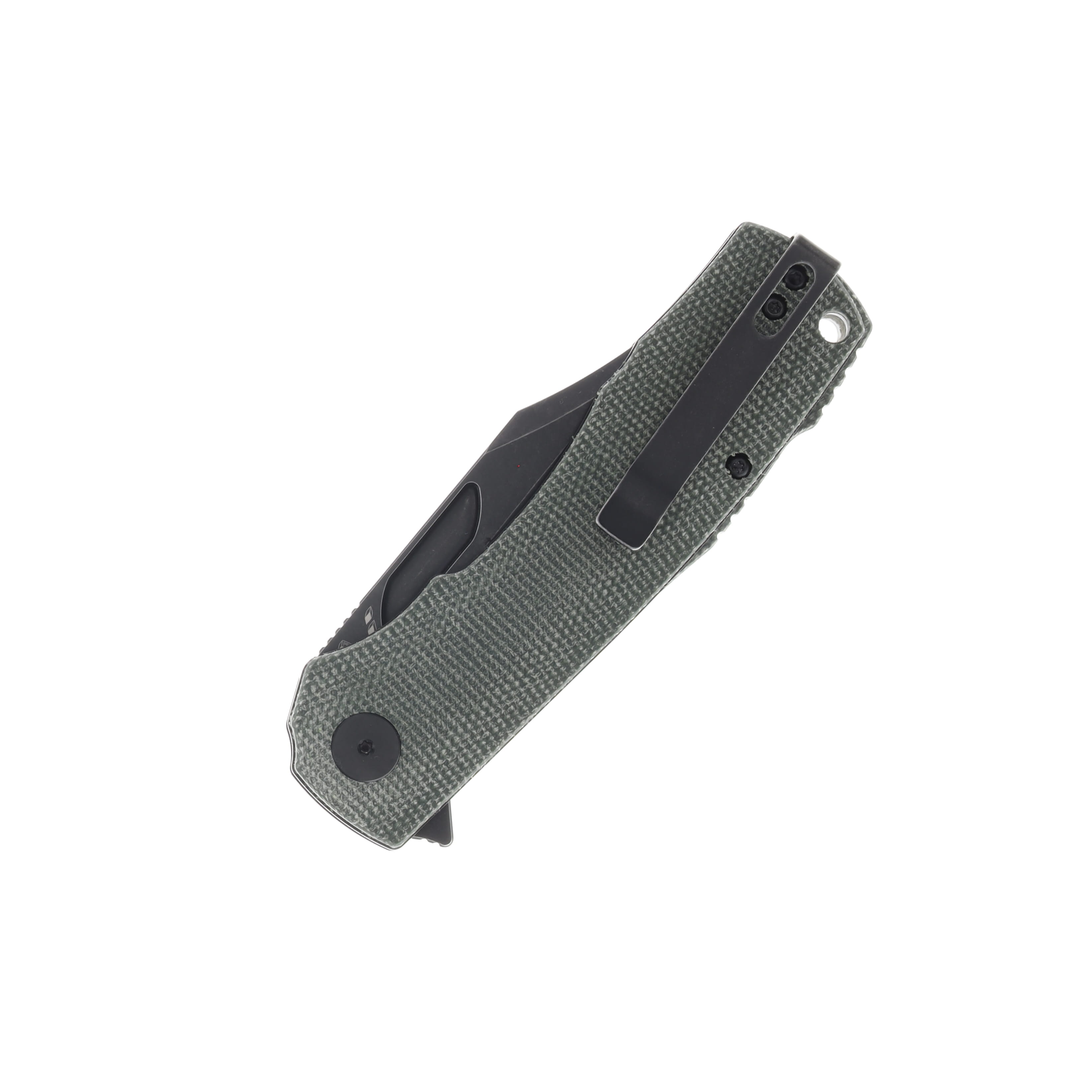 Petrified Fish Victor Green Micarta 3.6in Black Stonewash Clip Point PFP03GRMW View 2