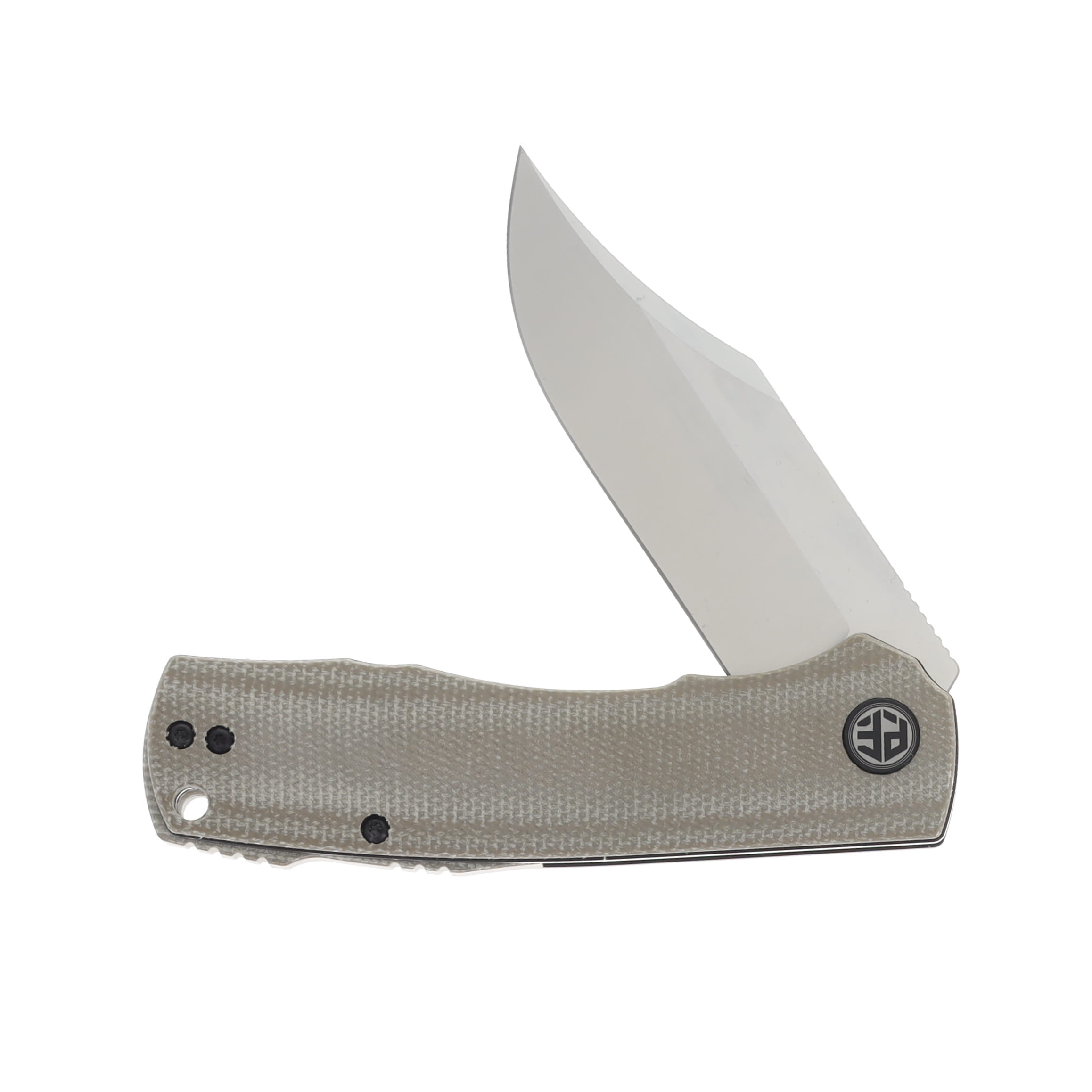 Petrified Fish Victor Khaki Folding Knife 3.6in Satin Clip Point Blade PFP03KMS View 3