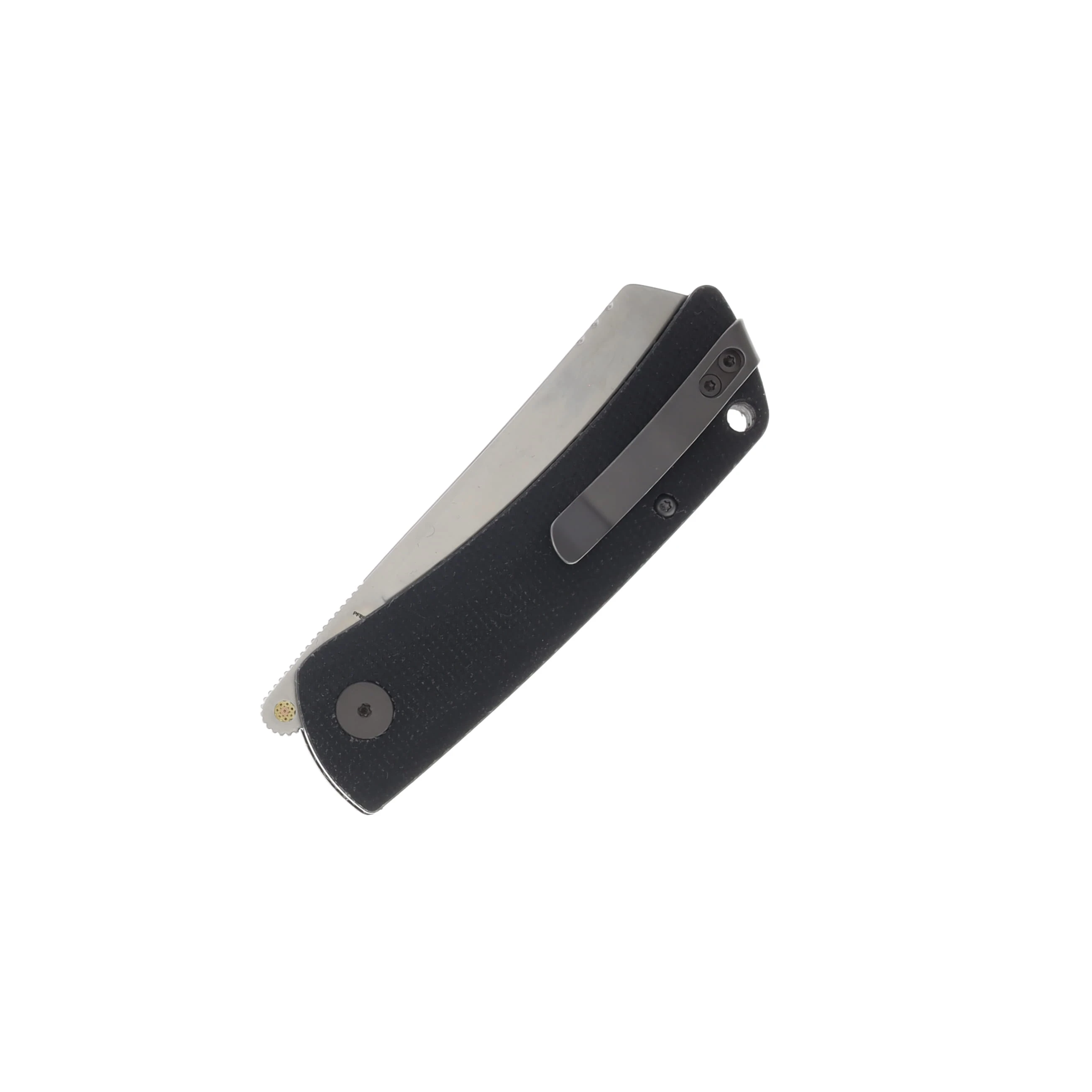 Petrified Fish Flavorist Black Folding Knife 3.15in Satin Cleaver PFE05DMP View 2