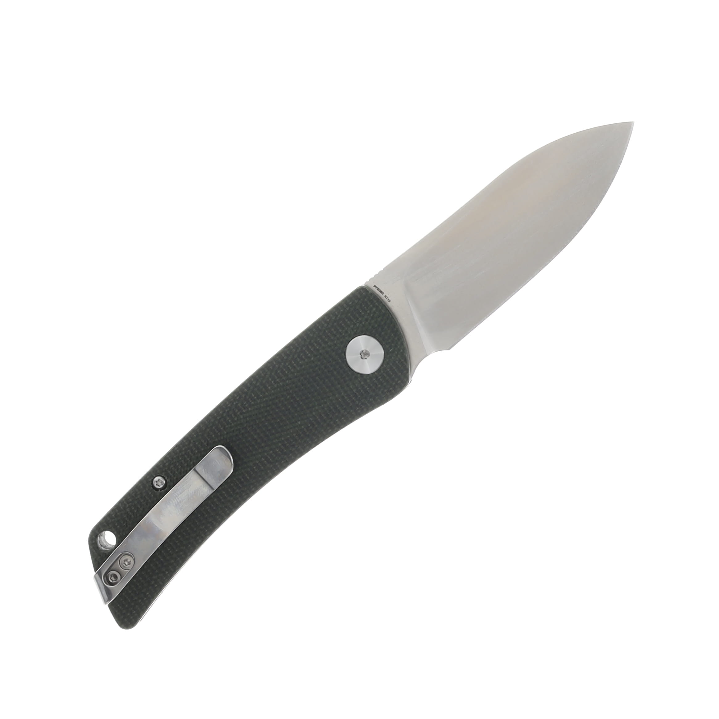 Petrified Fish Flavorist Green Folding Knife 3.15in Satin Spear Point PFE05SGRMS View 2