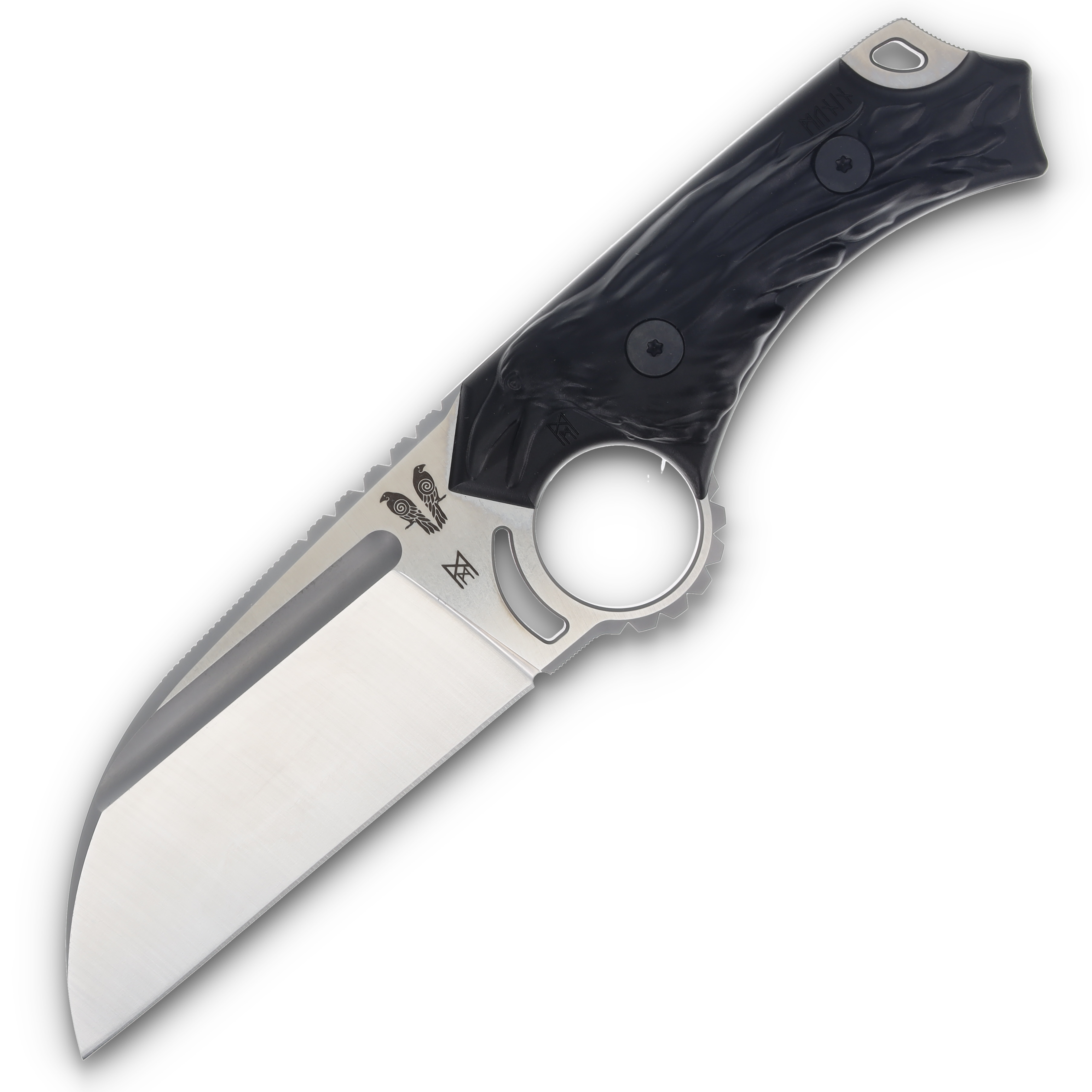 Midgards Messer Hugin 3.94in Satin Wharncliffe Fixed Blade MM-HUGIN-FIX View 3