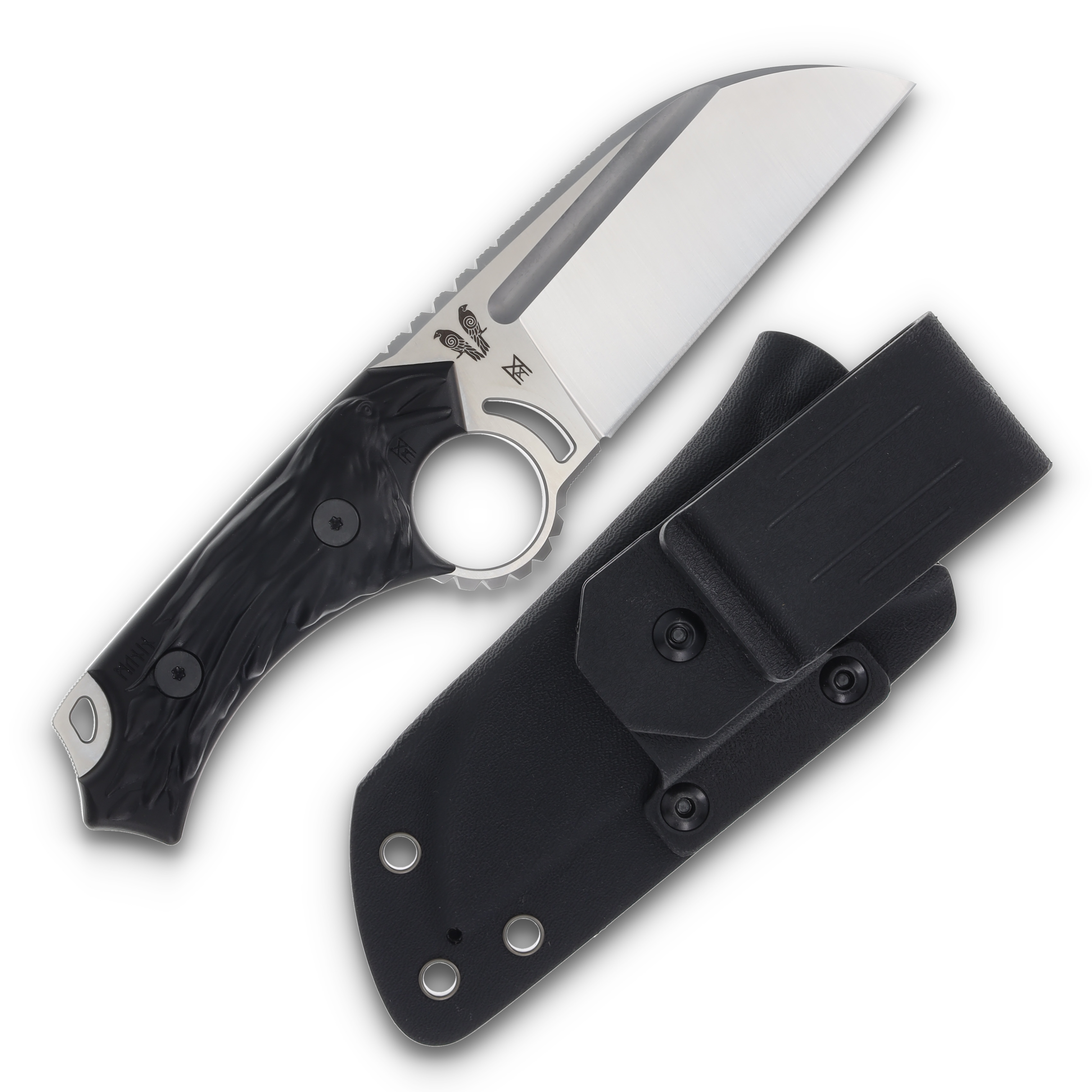 Midgards Messer Hugin 3.94in Satin Wharncliffe Fixed Blade MM-HUGIN-FIX View 2