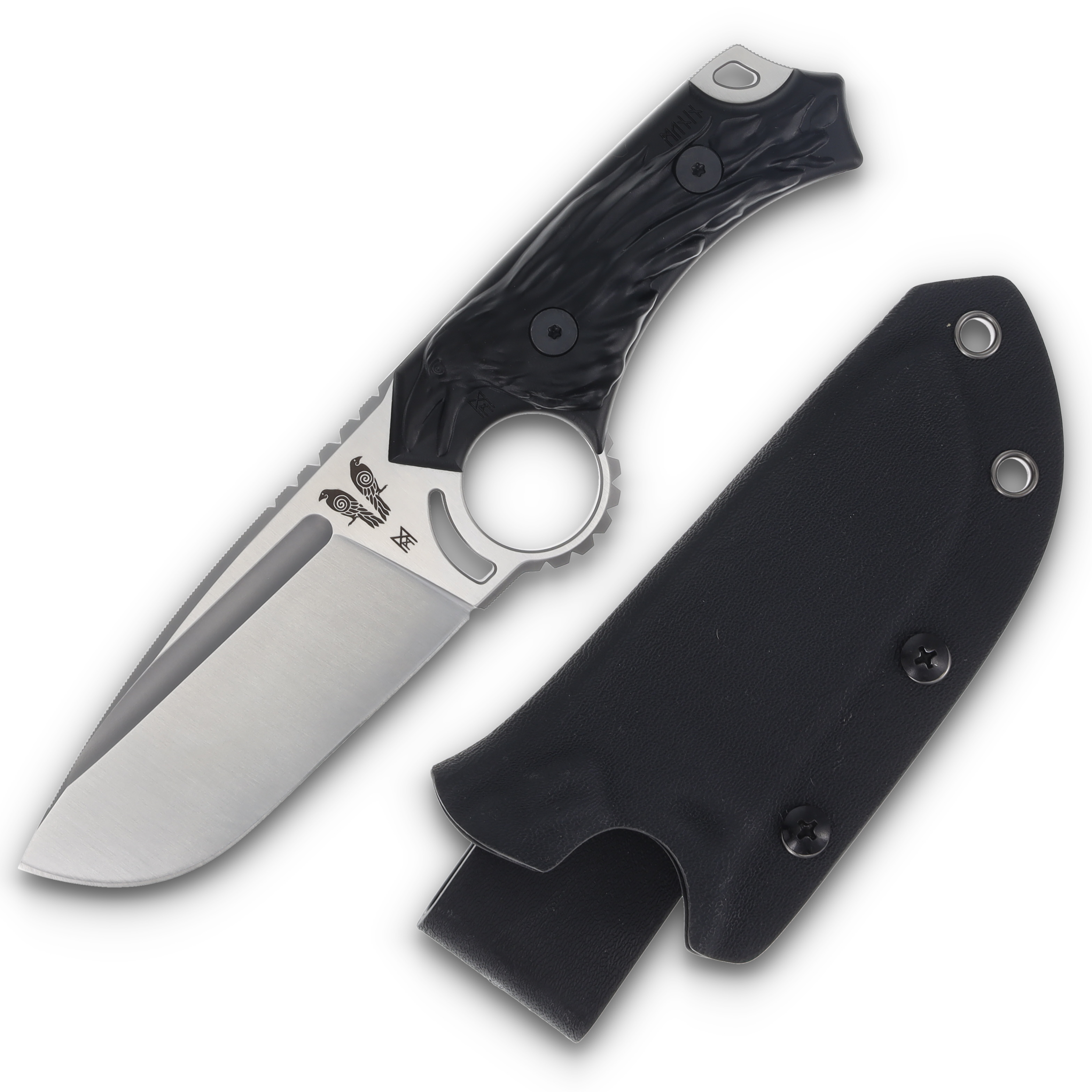 Midgards Messer Munin Black Fixed Blade MM-MUNIN-FIX View 1