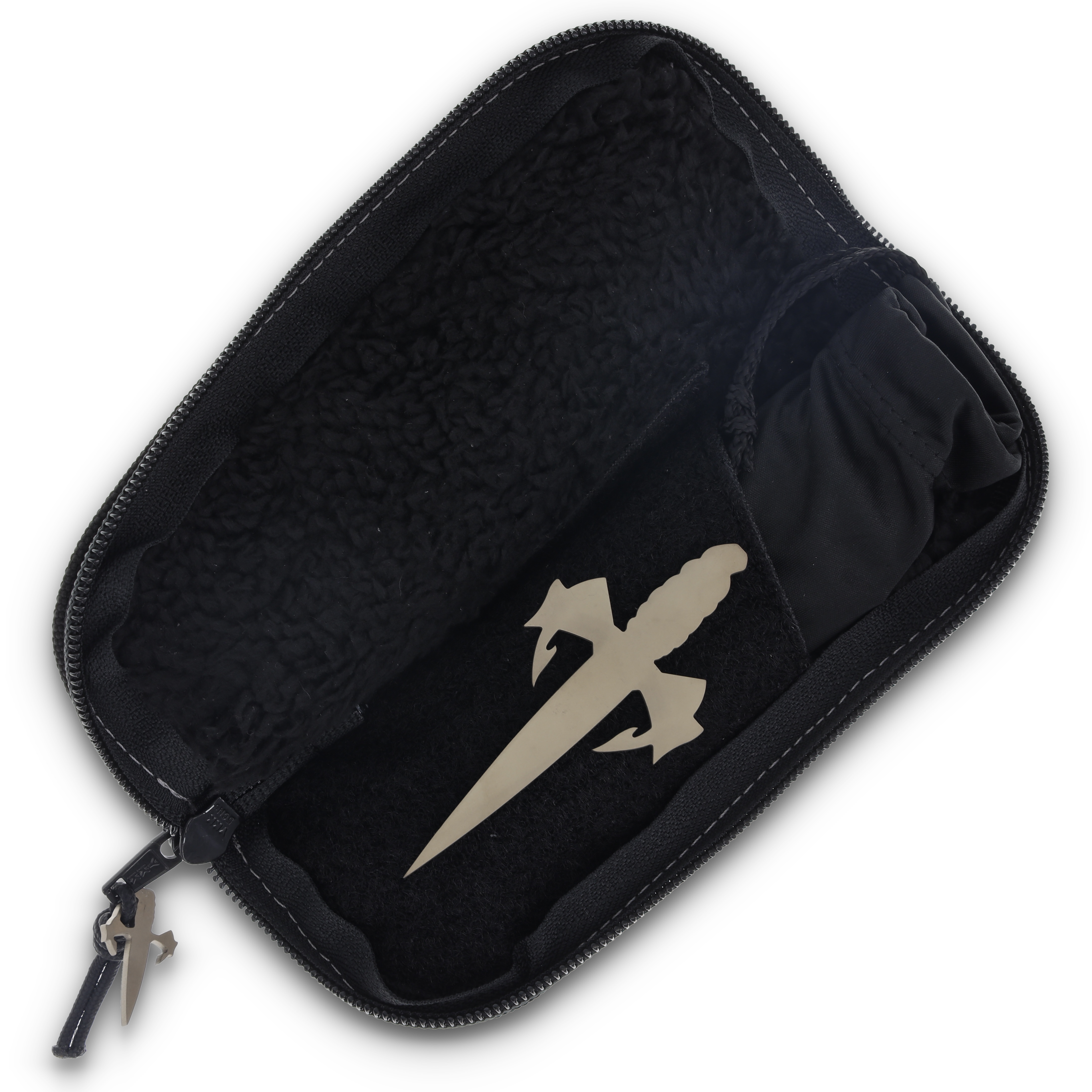 Microtech Combat Troodon -Interceptor Mirror Polish Hefted Black Alloy w/ Dagger Relief & DLC Hardware AUMT142INMPMCK View 10