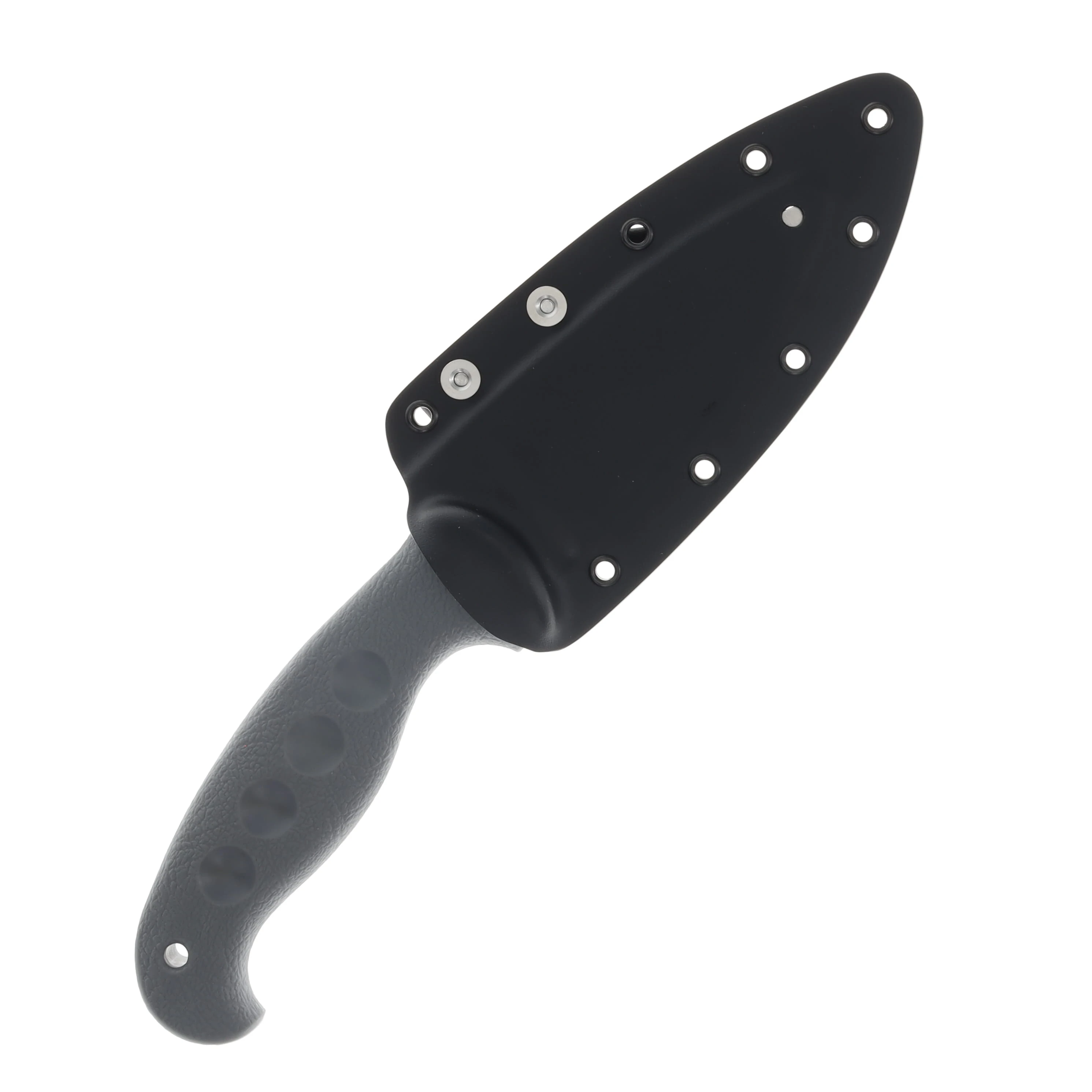 Spyderco Temperance Fixed Blade Knife Gray 4.46in Serrated Satin Leaf SPFB05SGY View 4