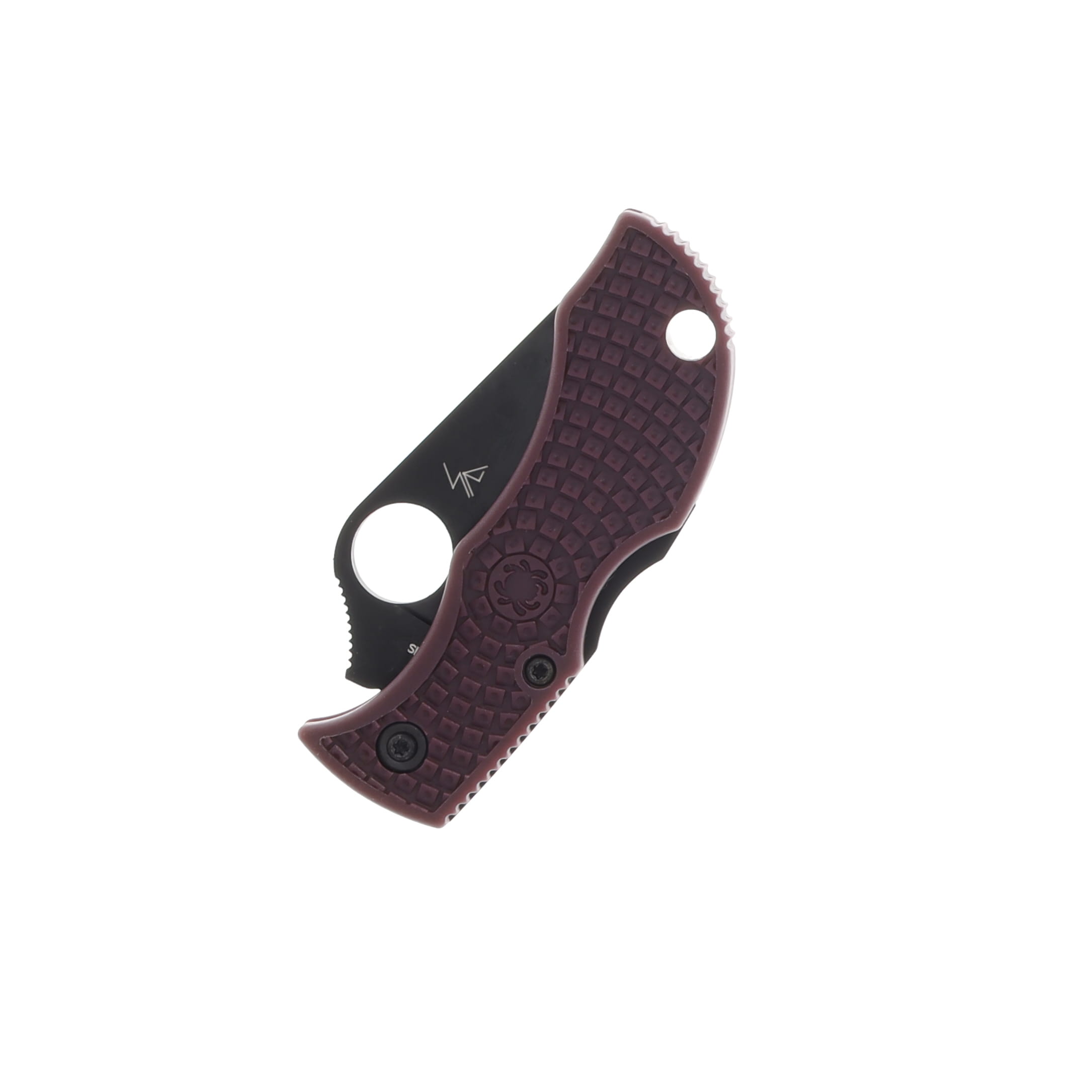 Spyderco Manbug Burgundy Lightweight Micro-Melt PD#1 Black Blade  SPRINT RUN SPMBBGBKP View 2