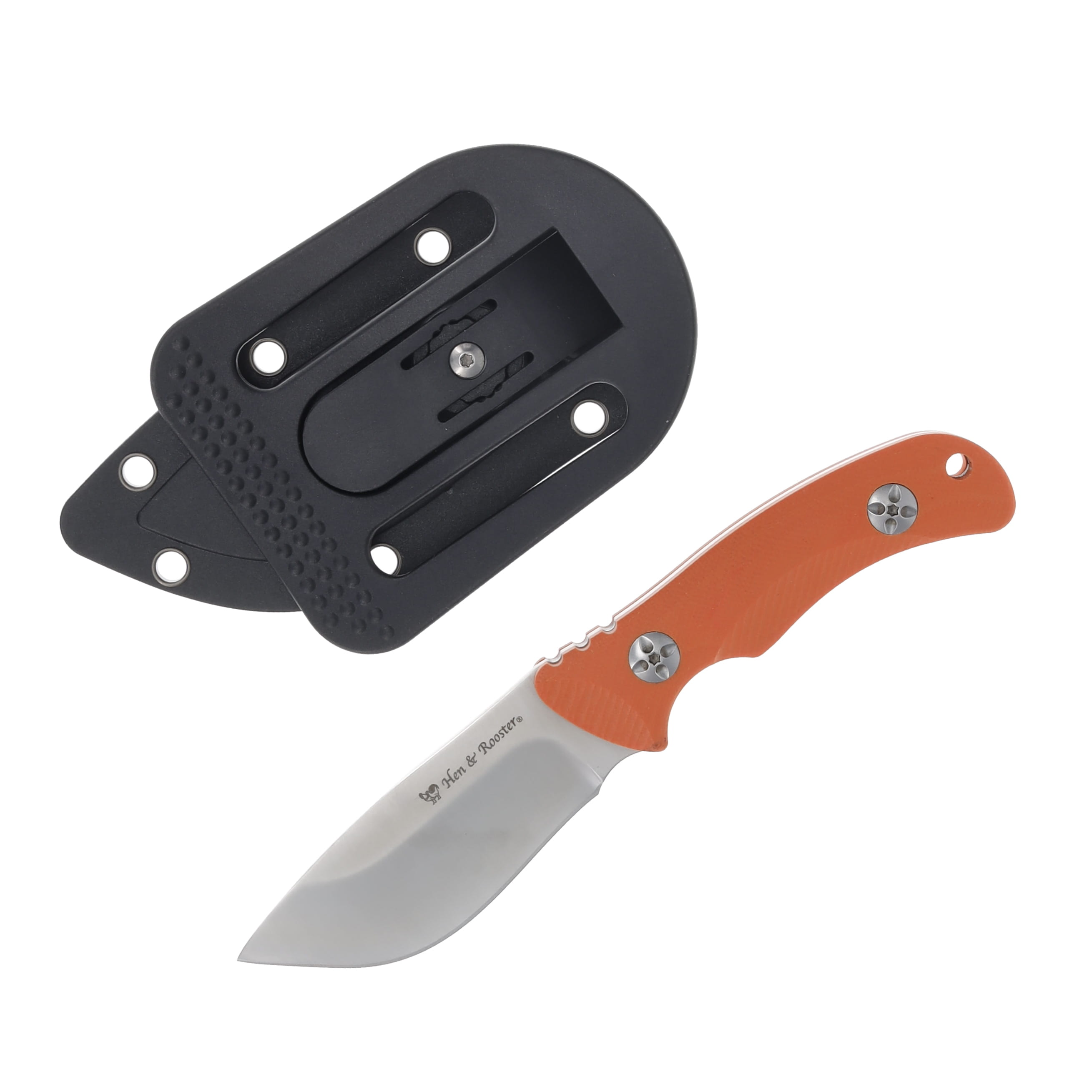 Hen & Rooster Drop Point Skinner Orange G-10 Handle Fixed Blade HRI02ORG10 View 1