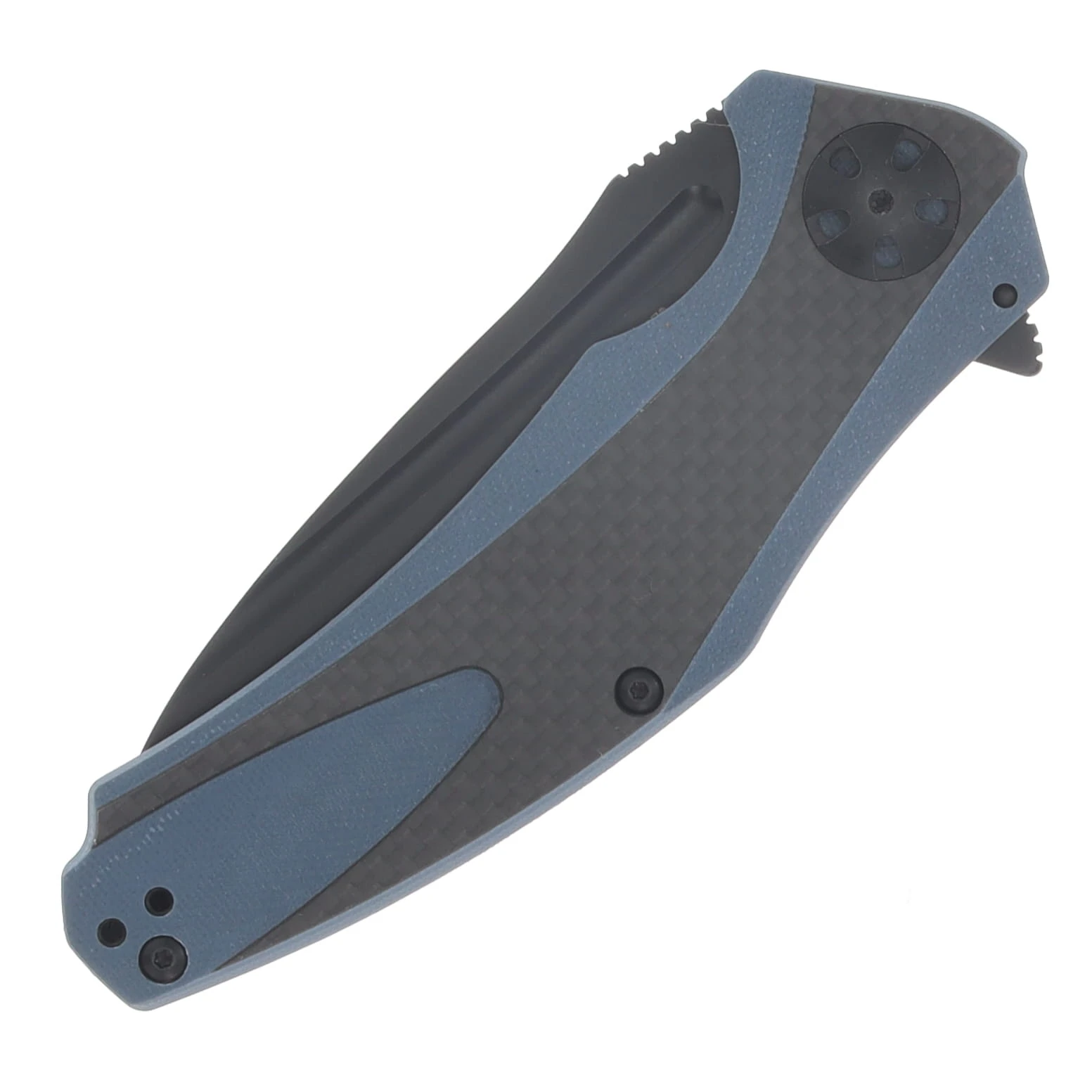 Kershaw Natrix XL Blue and Gray Folding Knife 3.75in Black Drop Point KS7008CFBLK View 5