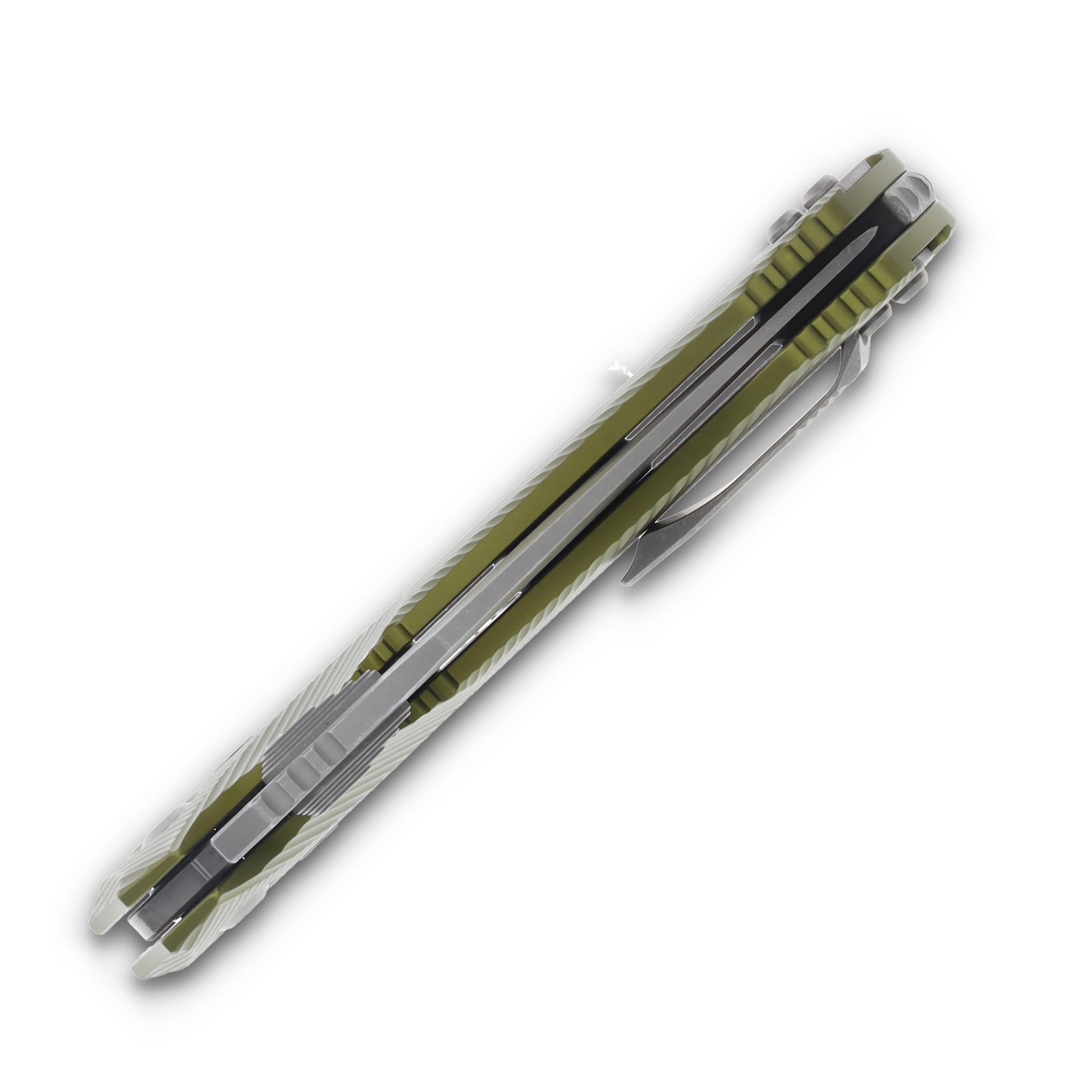 Microtech Amphibian - RAM-LOK S/E Fluted OD Green Apocalyptic Standard MT137RL10APFLOD View 7