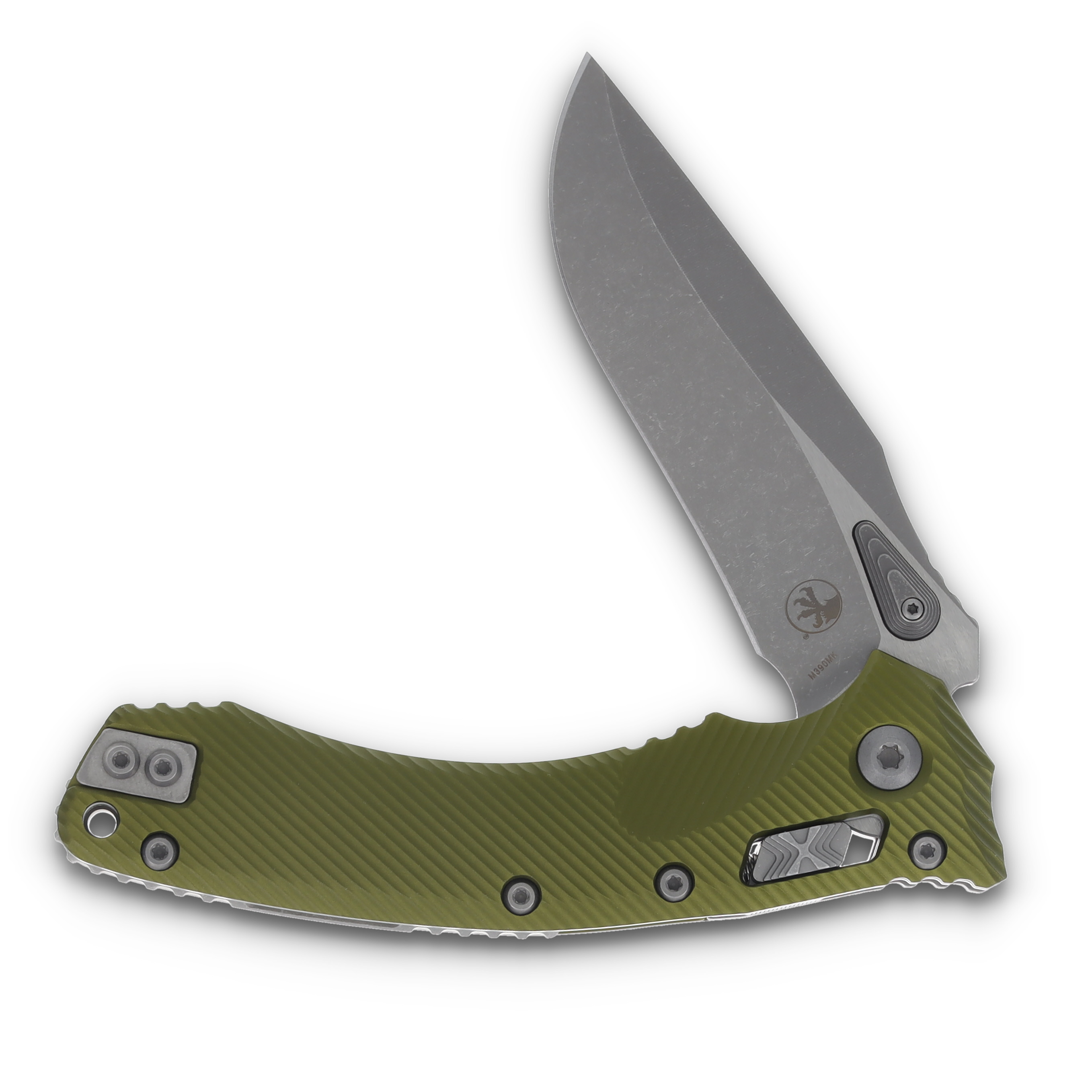 Microtech Amphibian - RAM-LOK S/E Fluted OD Green Apocalyptic Standard MT137RL10APFLOD View 3