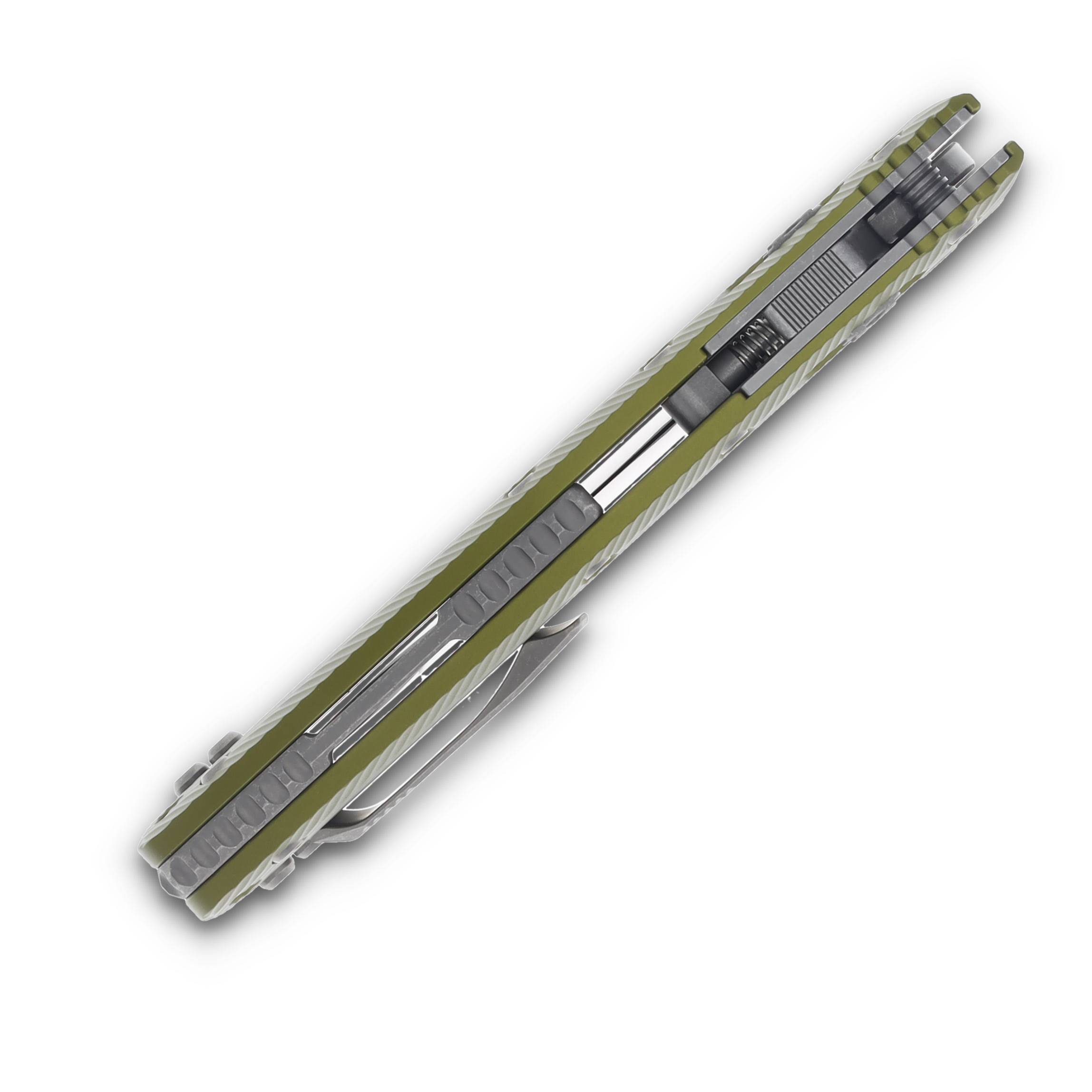 Microtech Amphibian - RAM-LOK S/E Fluted OD Green Apocalyptic Standard MT137RL10APFLOD View 8