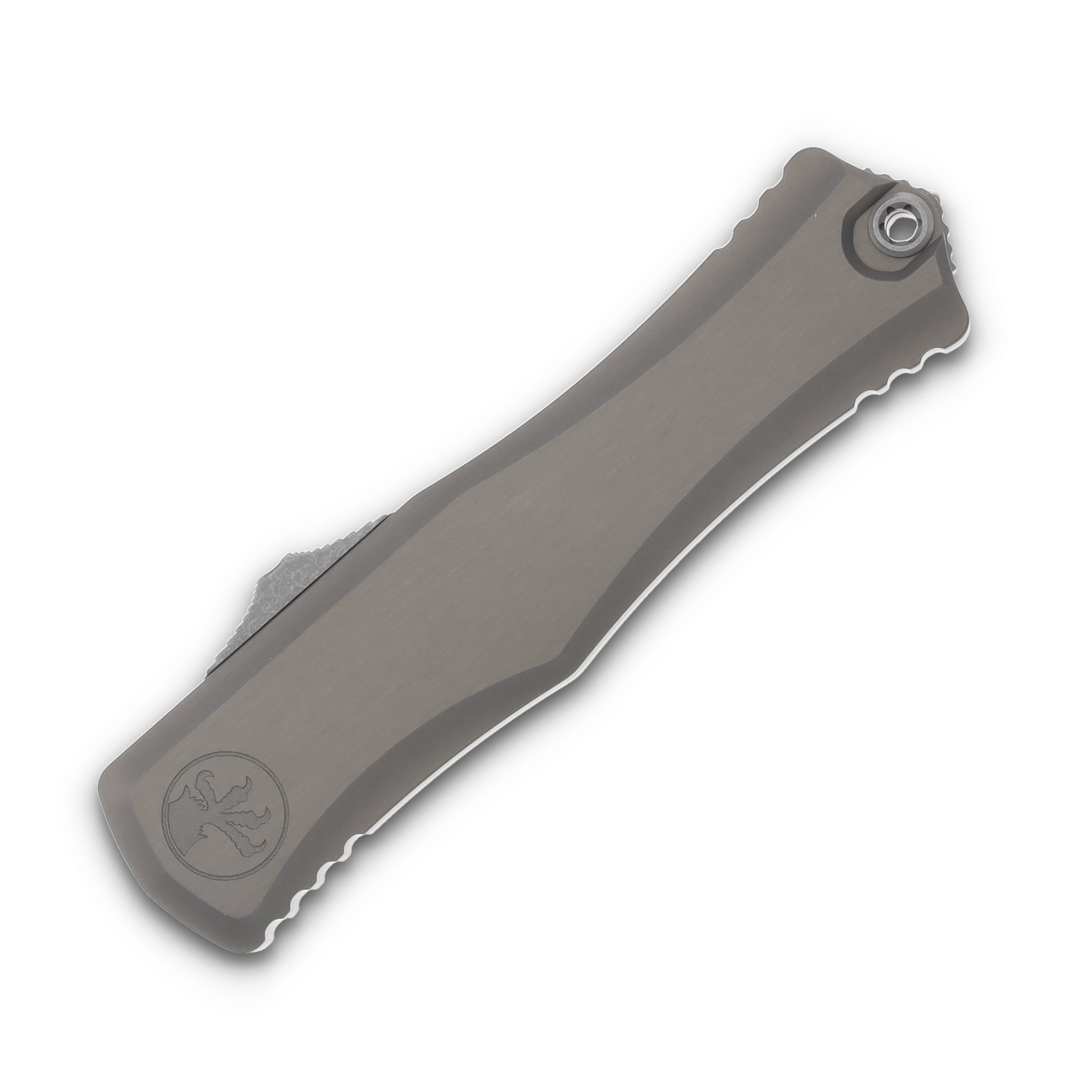 Microtech Hera® II D/E Natural Clear Apocalyptic® Partial Serrated AUMT170211APNC View 3