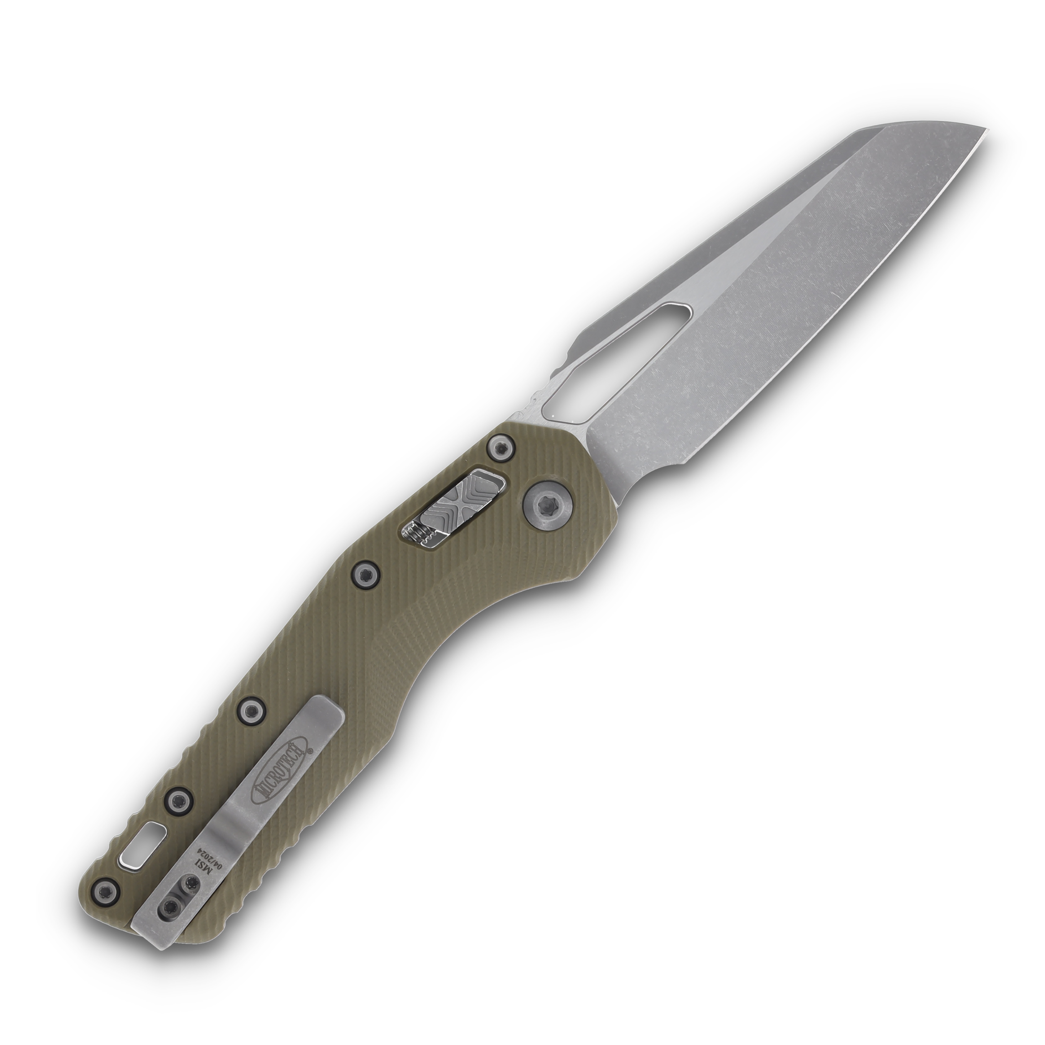Microtech MSI® S/E Fluted G-10 OD Green Apocalyptic® Standard MT21010APFLGTOD View 2