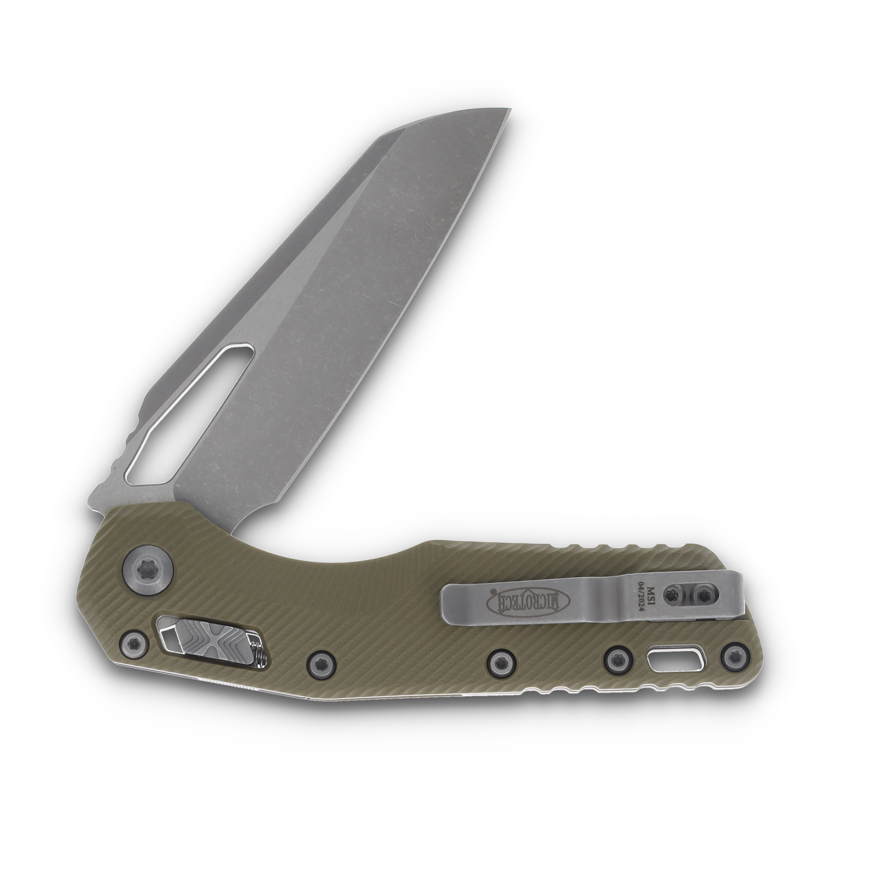 Microtech MSI® S/E Fluted G-10 OD Green Apocalyptic® Standard MT21010APFLGTOD View 4