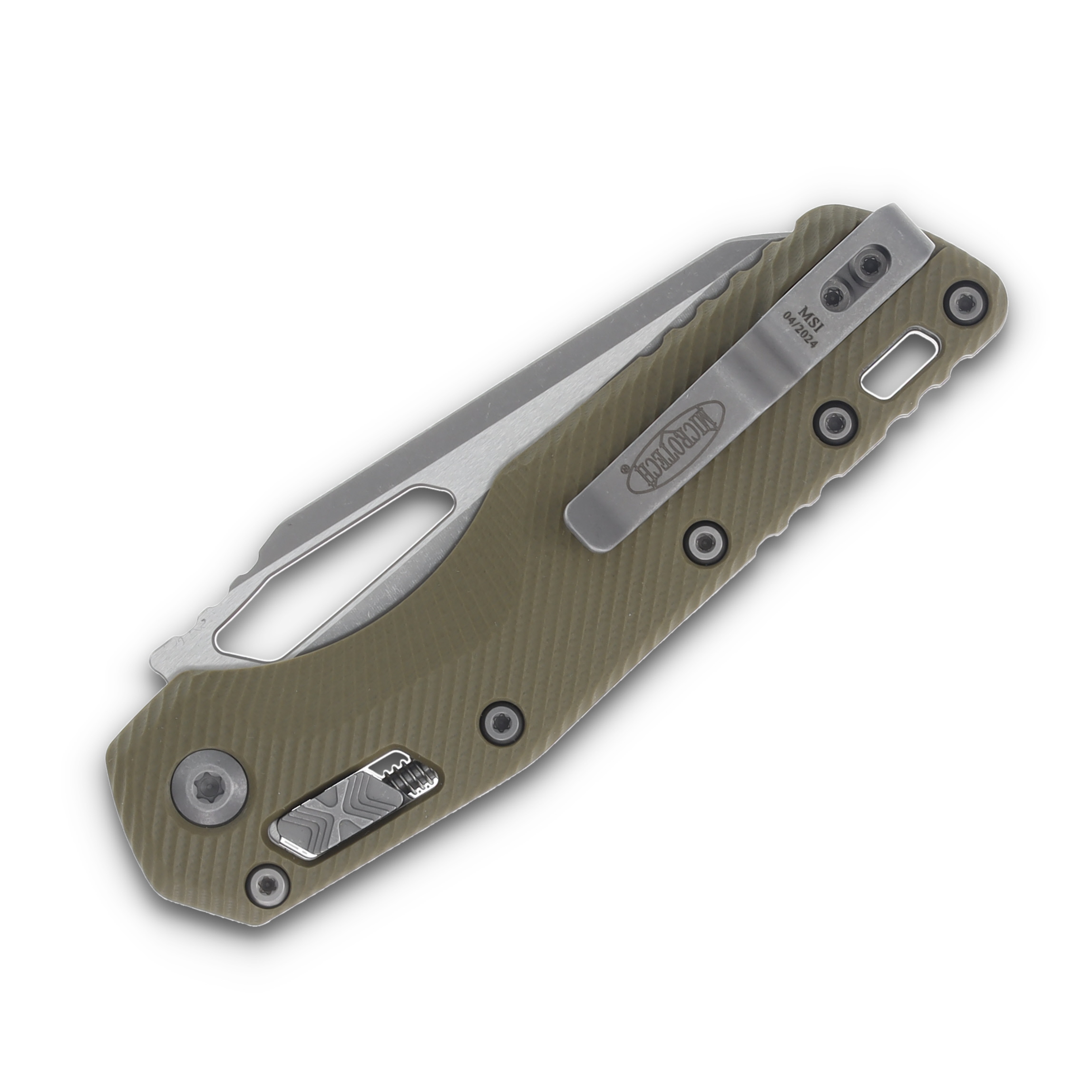 Microtech MSI® S/E Fluted G-10 OD Green Apocalyptic® Standard MT21010APFLGTOD View 6