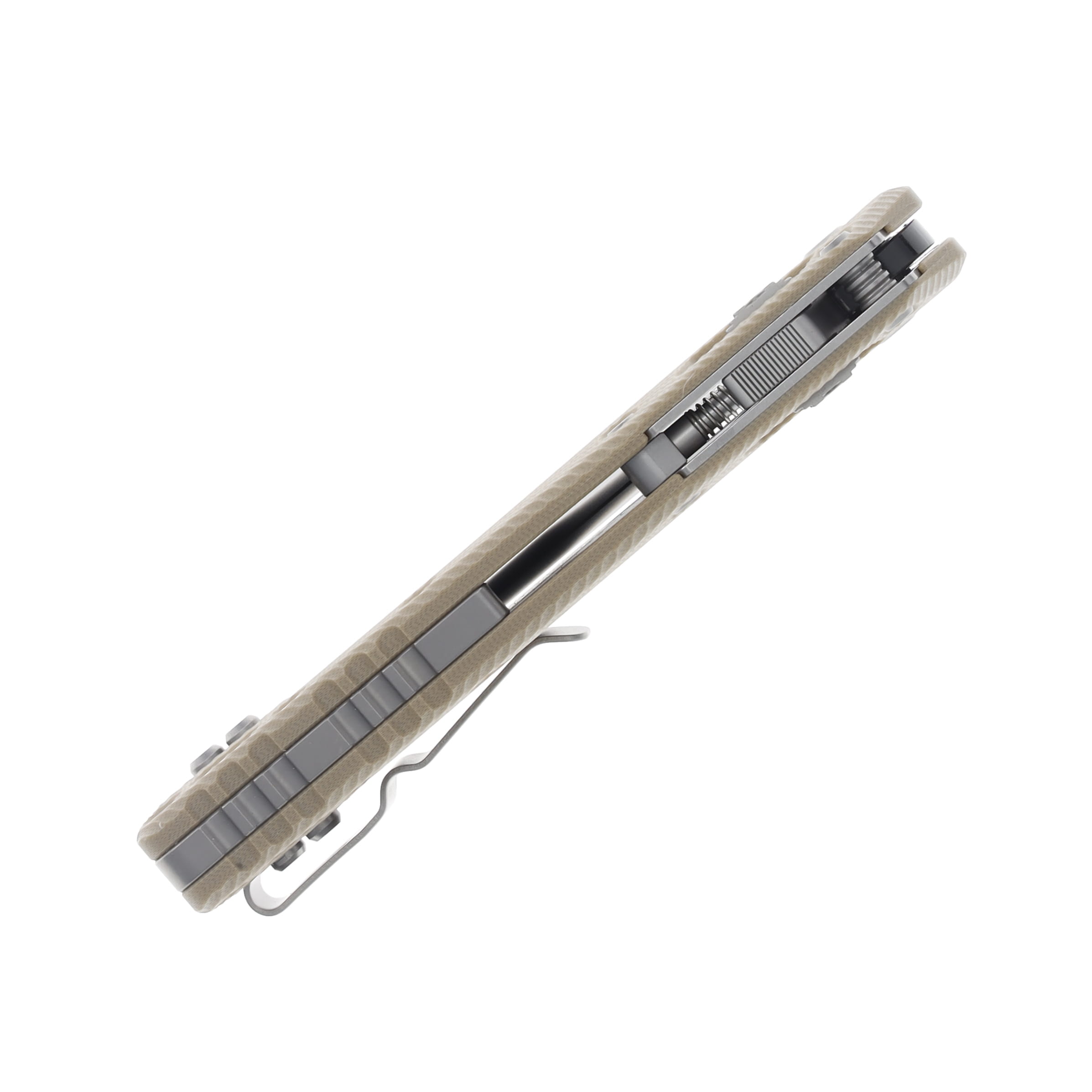Microtech MSI Black SE Stonewash Fluted G-10 Tan MT2101FLGTTA View 8