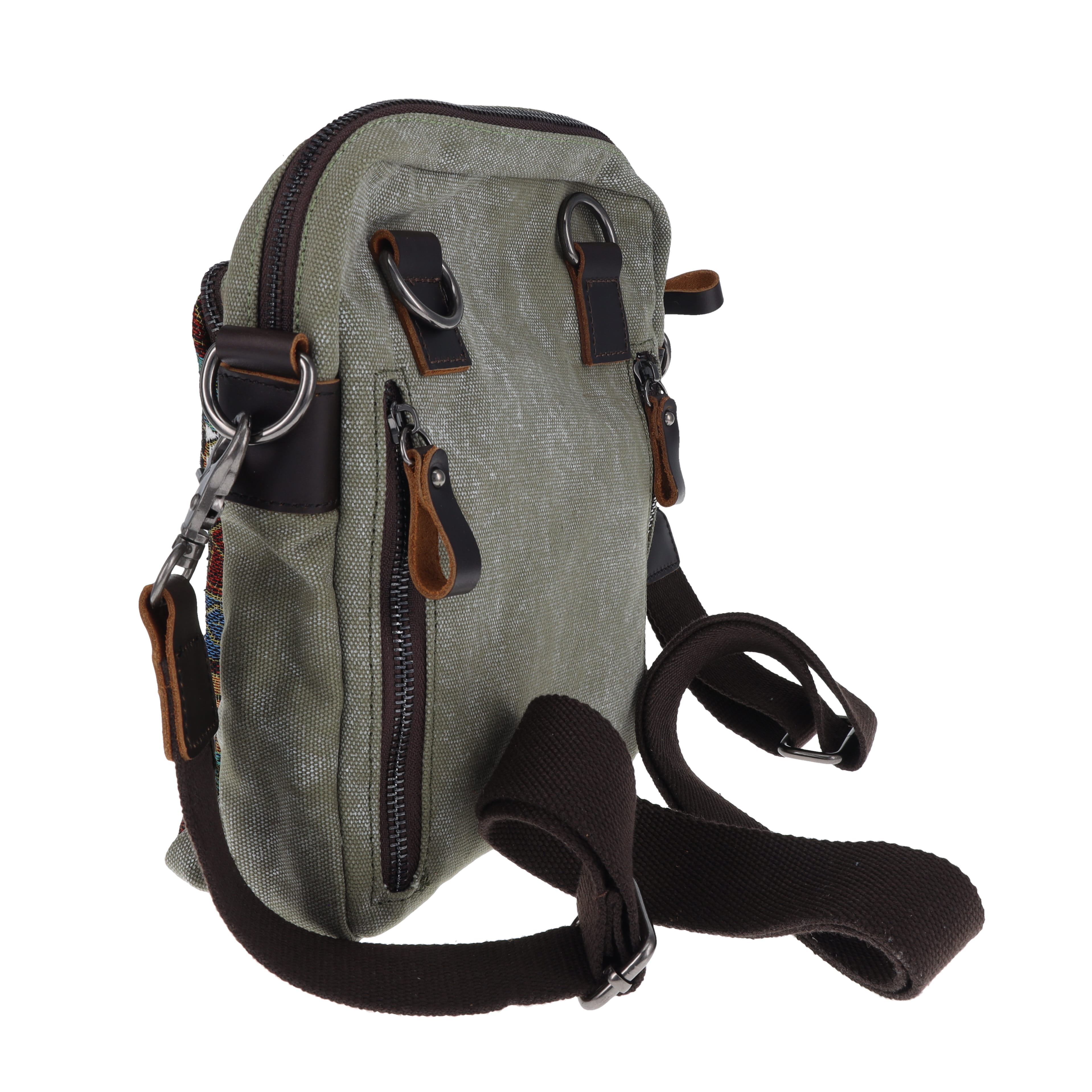 FabiGun Conceal Carry Washed Green Canvas and Brocade SM3993G View 5