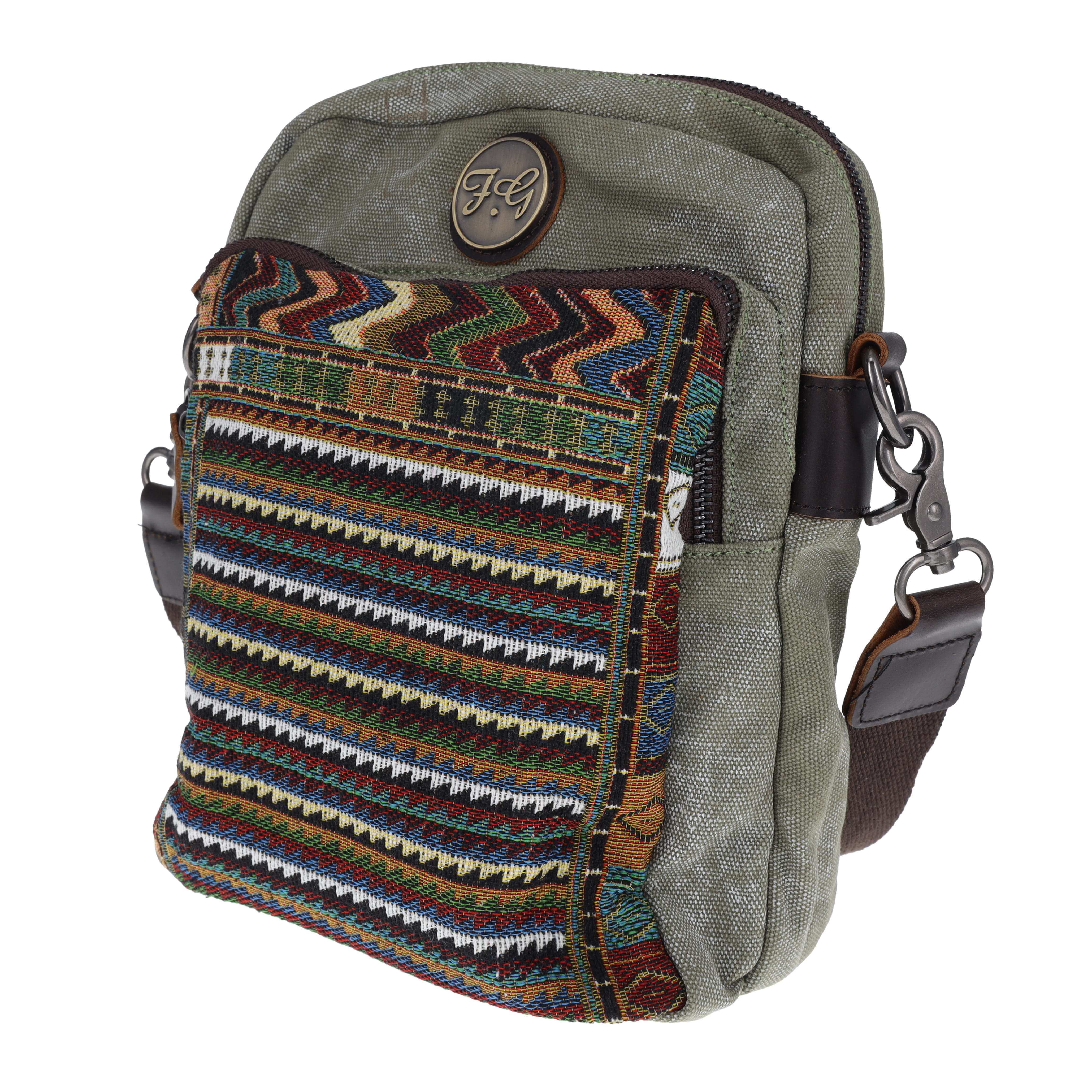 FabiGun Conceal Carry Washed Green Canvas and Brocade SM3993G View 2