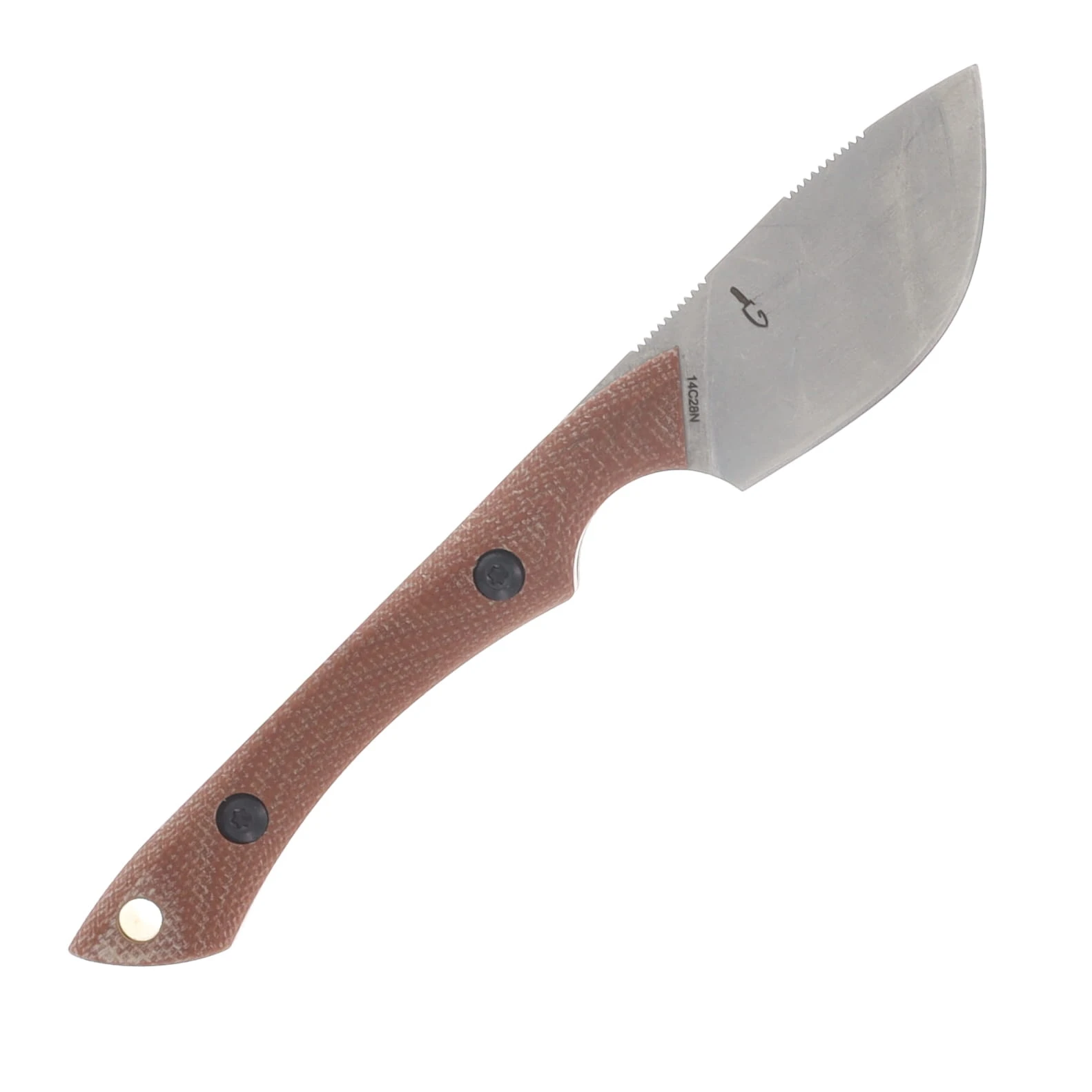 Boker Plus M.U.K. Fixed Blade Knife Stonewash 12C27 Brown Micarta BK02BO593 View 4
