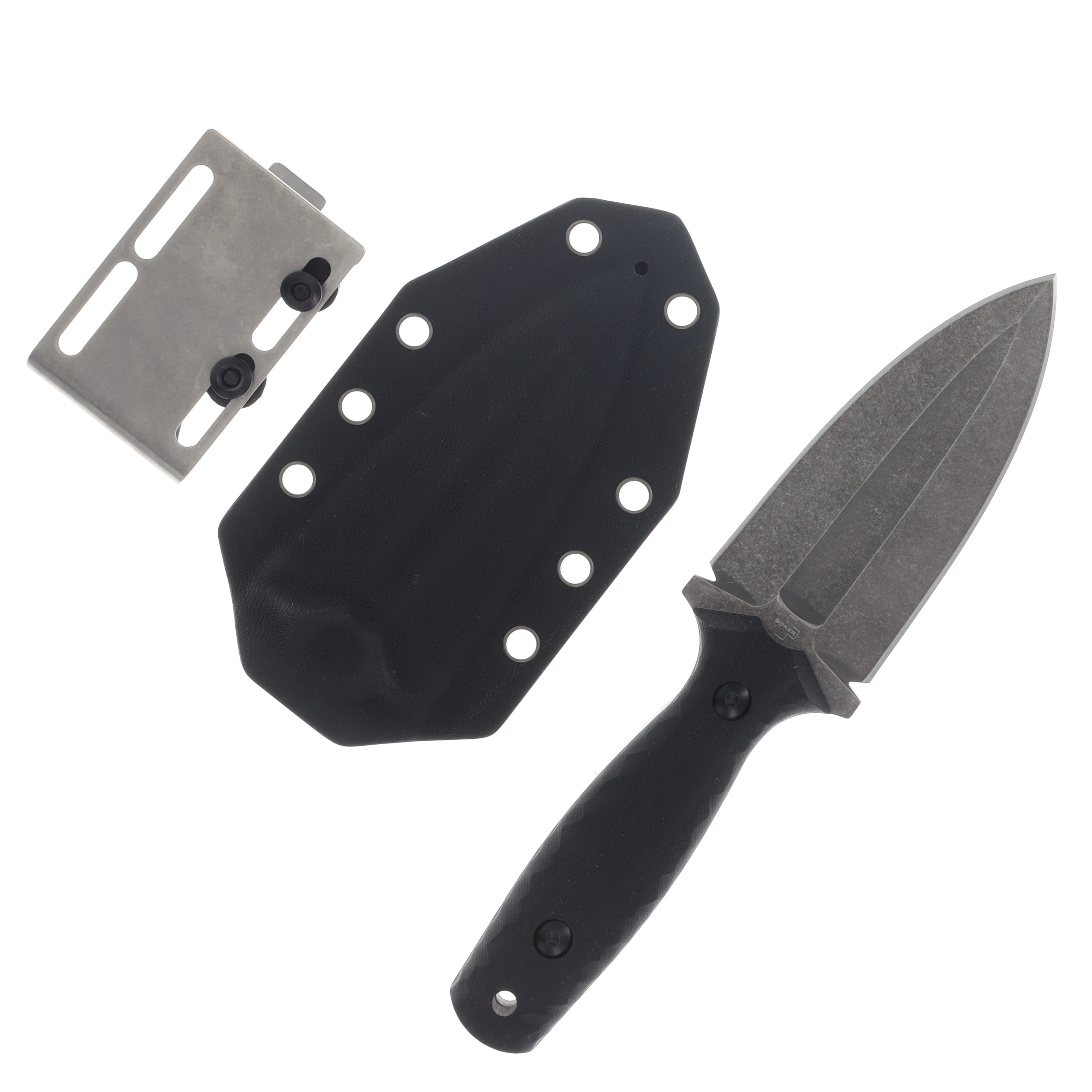 Boker Plus W1 Fixed Blade Knife 3.74 Inch Plain Uncoated Spear Point BK02BO118 View 2