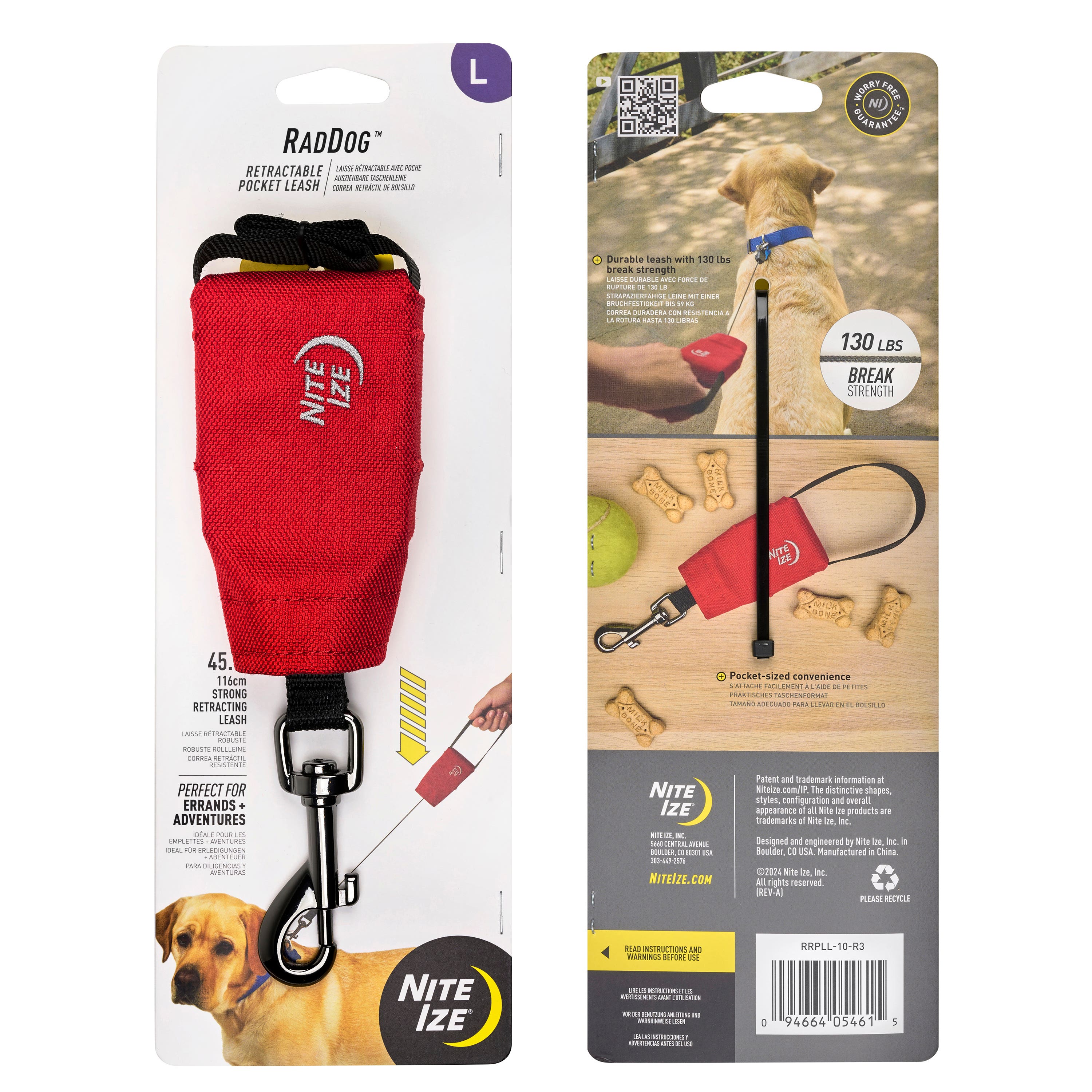 Nite Ize Rad Dog Retractable Pocket Leash Large RRPLL-10-R3 View 1