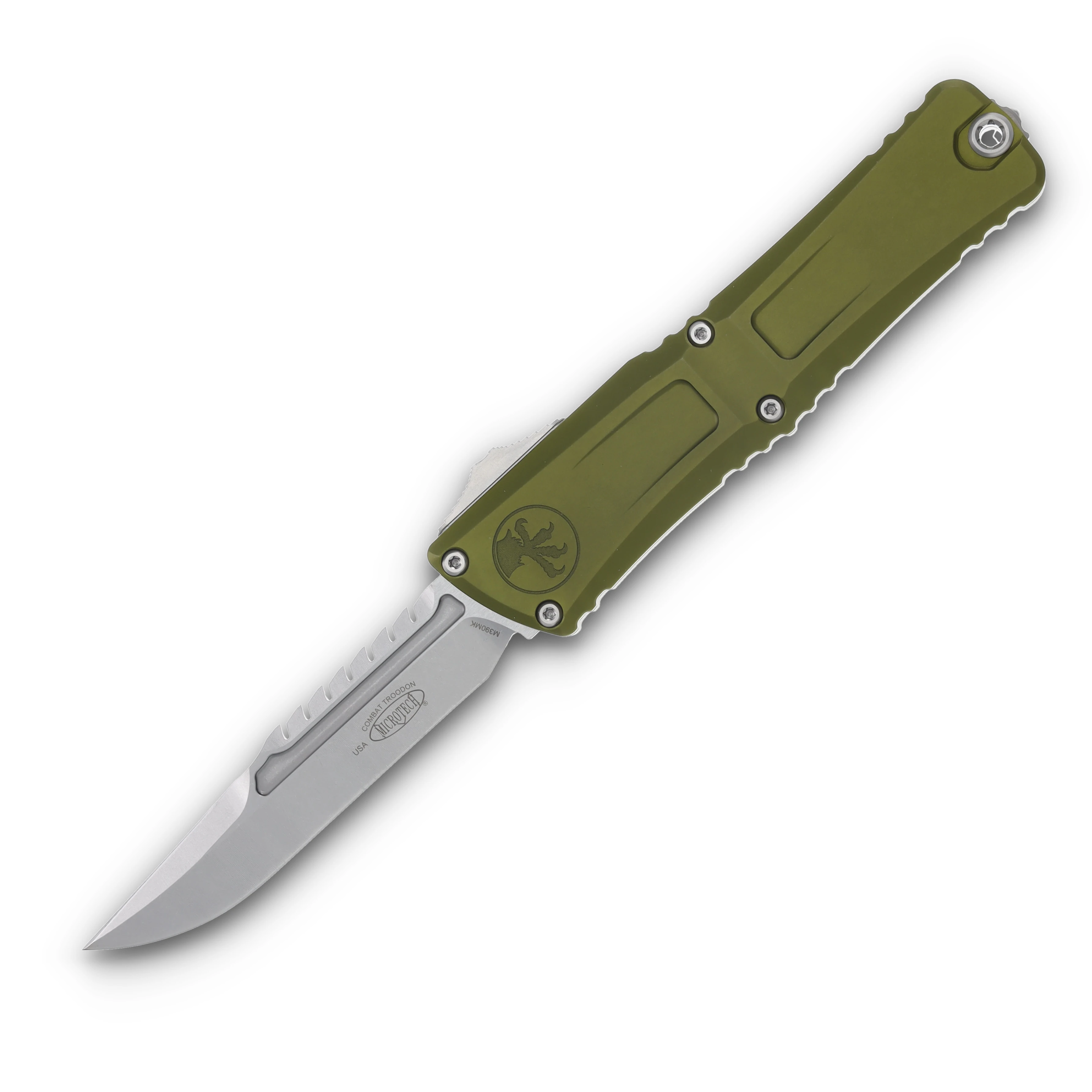 Microtech Combat Troodon Gen III Interceptor Signature Series OD Green Stonewash Standard AUMT121710ODS View 1
