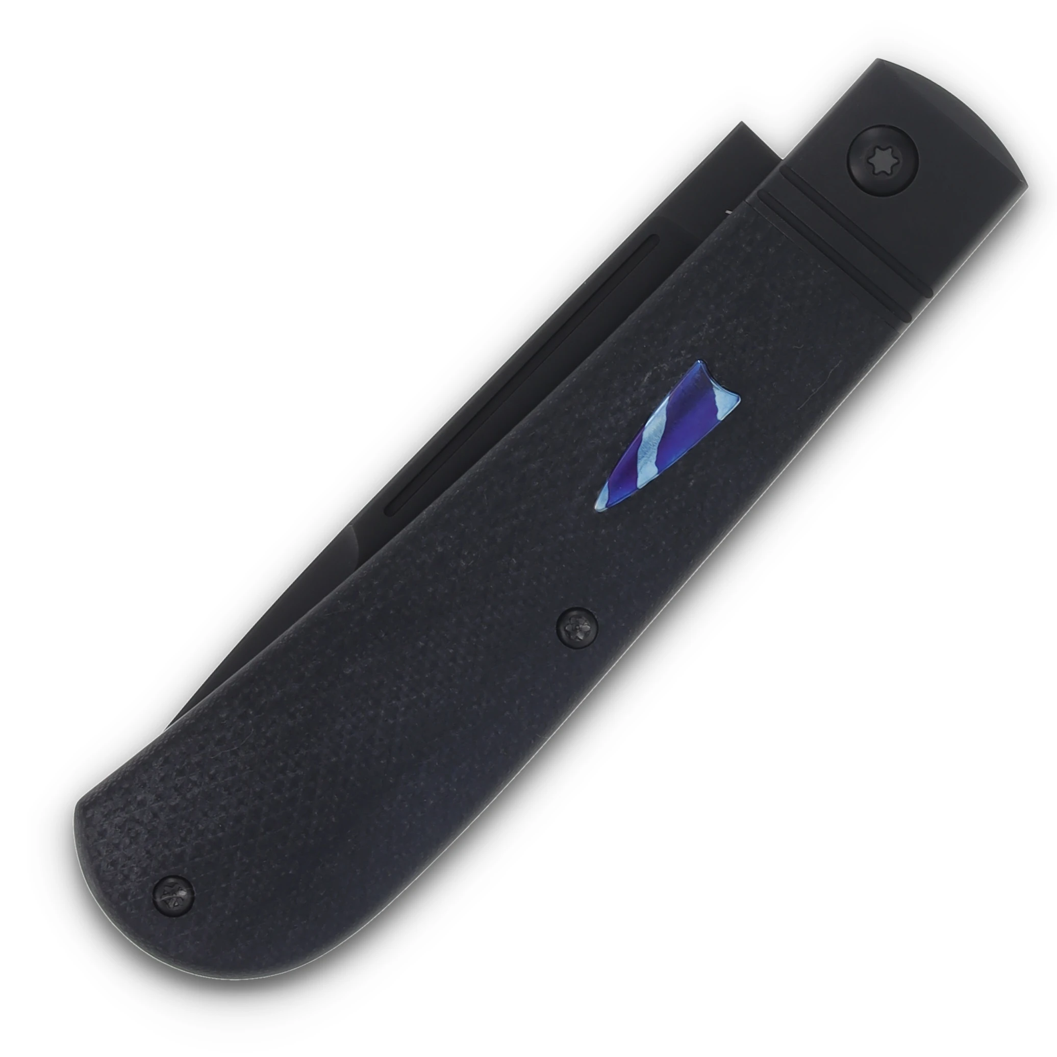 ESNYX Exclusive Silver Line Tarpon Mokuti Tarpon Shield Pocket Knife Black ESN-TARSJ-62 View 5