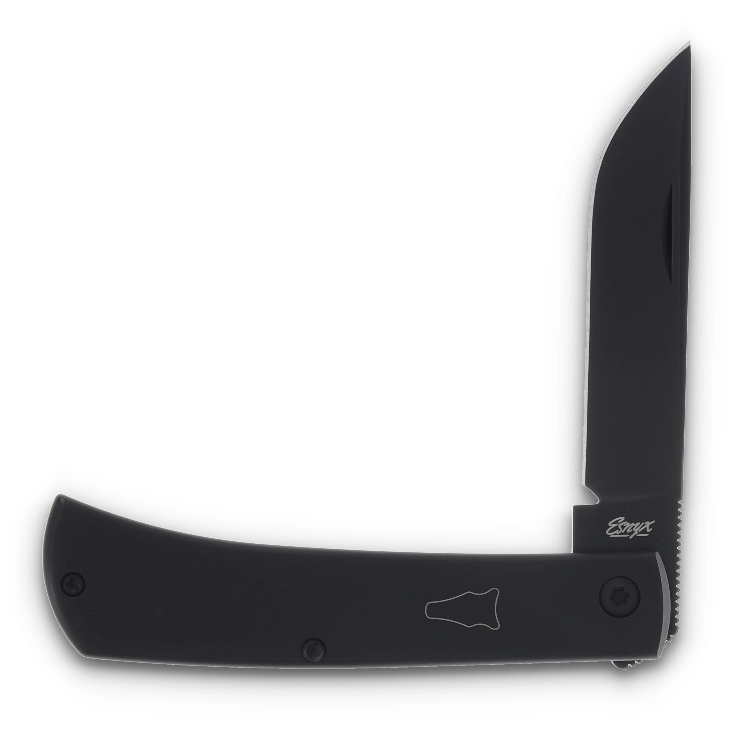 ESNYX Silver Line Workhorse Mokuti Clip 3.16in Plain Black PVD Drop Point ESN-WHFF-77 View 1