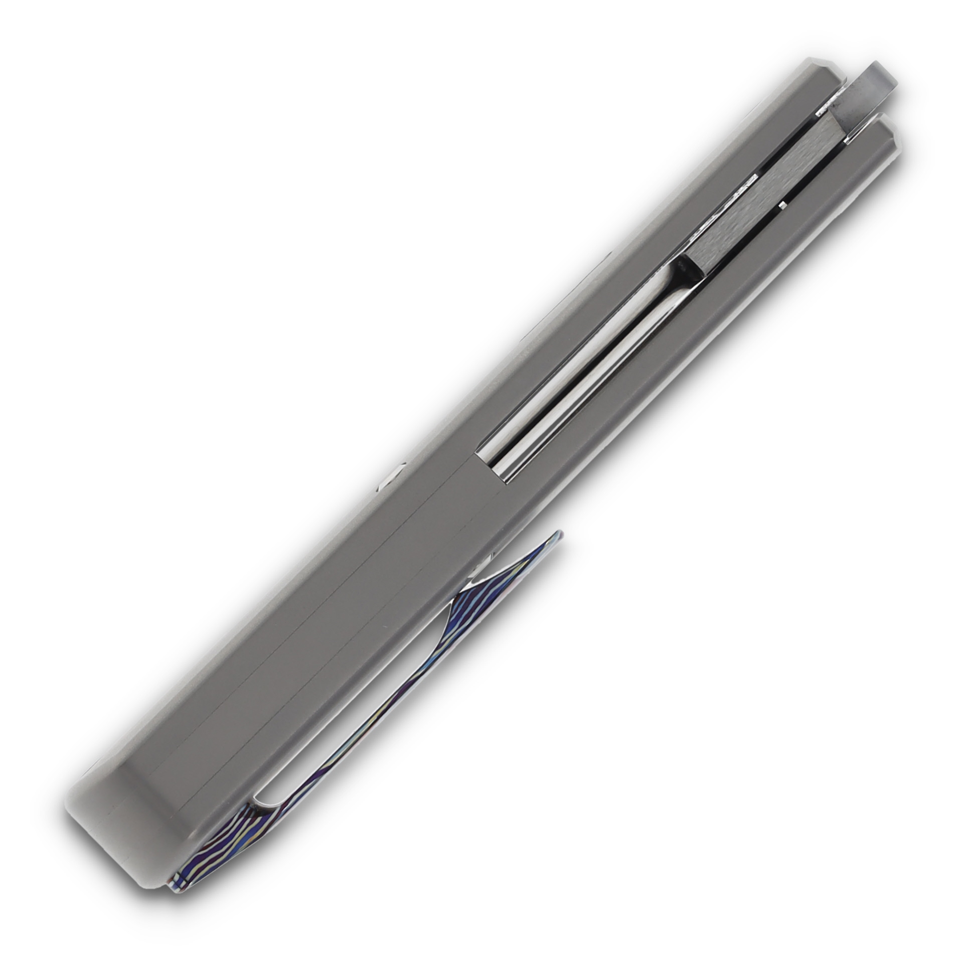 ESNYX Silver Line Workhorse Mokuti Shield Gray 3.16in Plain Satin Drop Point ESN-WHFF-75 View 8