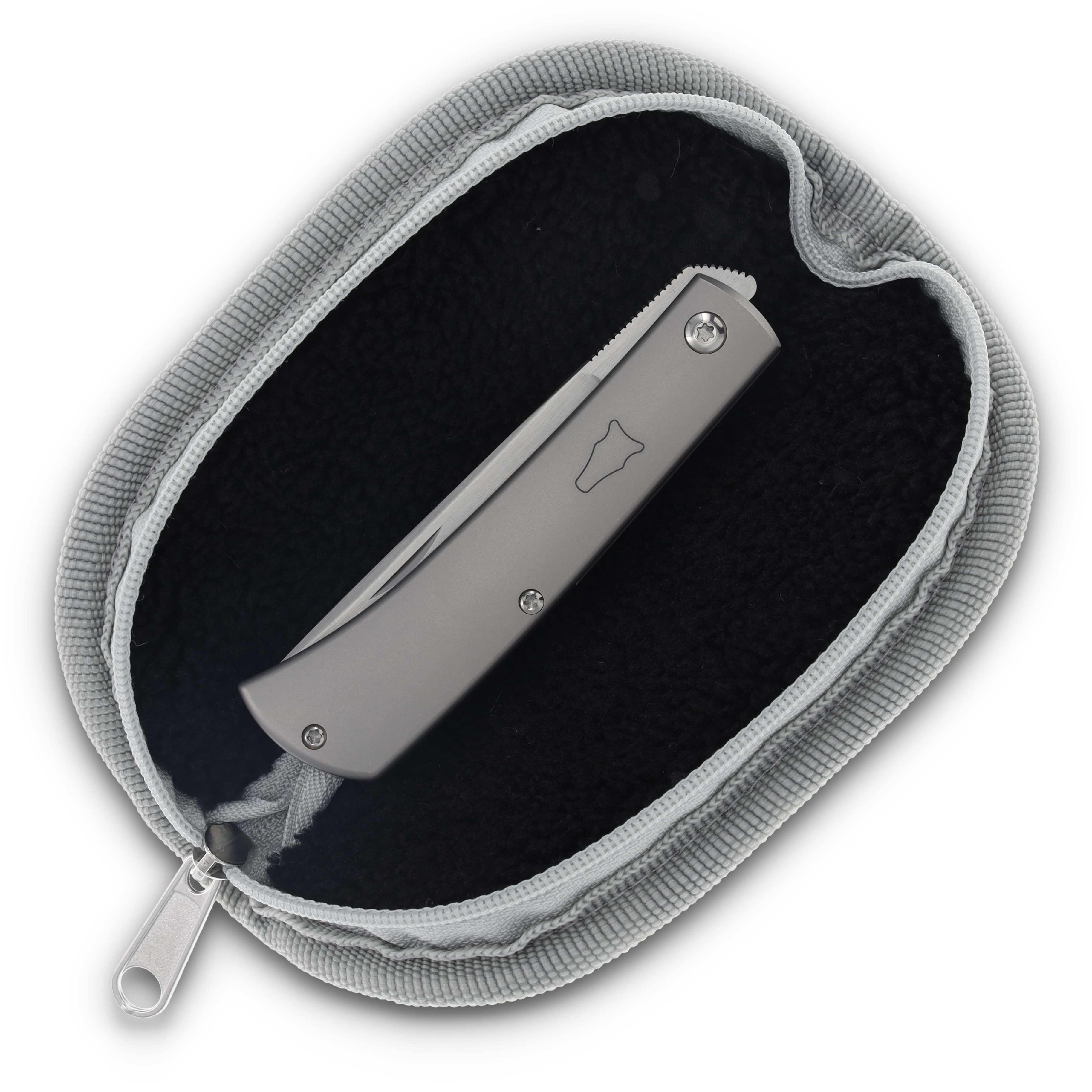 ESNYX Silver Line Workhorse Mokuti Shield Gray 3.16in Plain Satin Drop Point ESN-WHFF-75 View 10