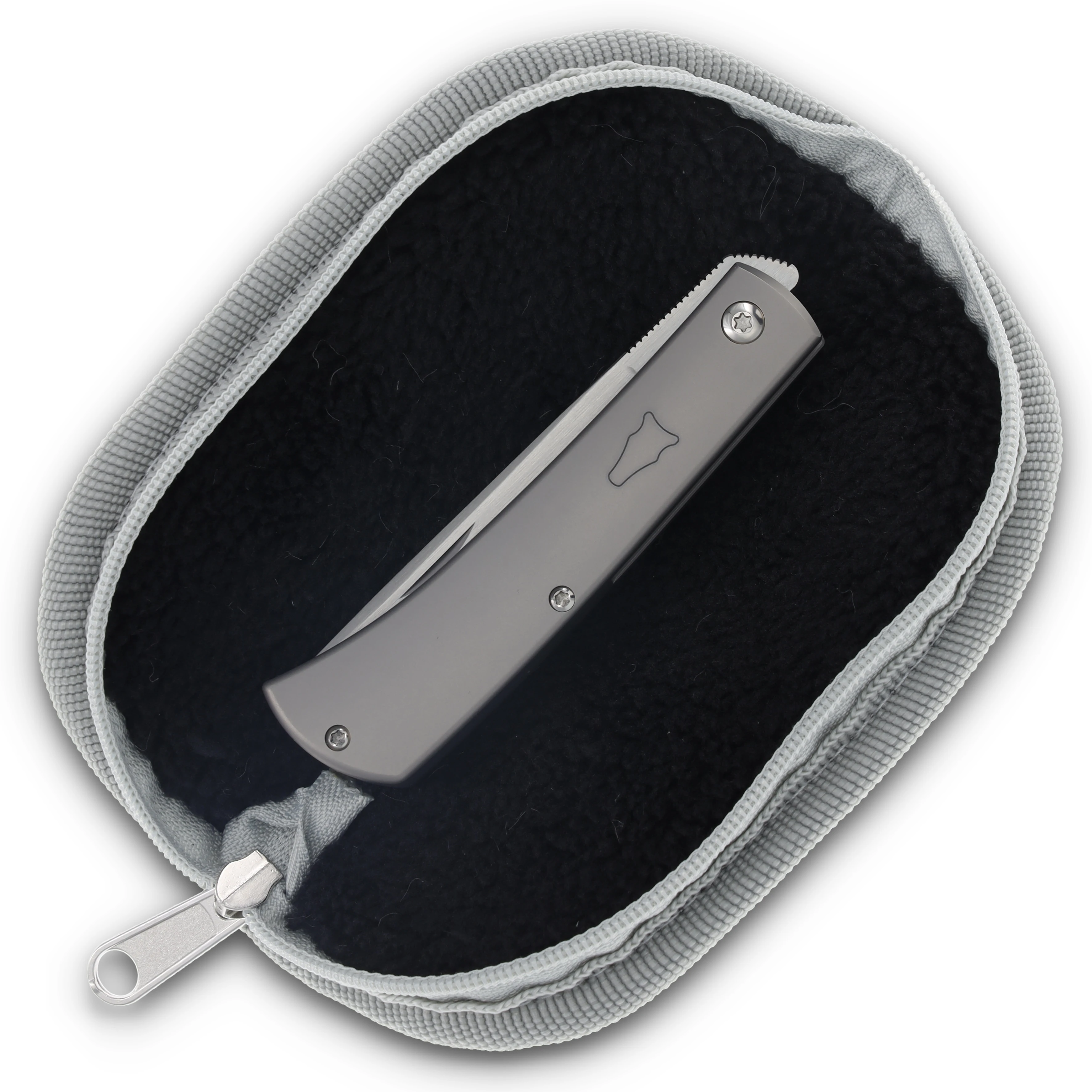 ESNYX Silver Line Workhorse Gray 3.16 Inch Plain Satin Drop Point ESN-WHFF-74 View 9