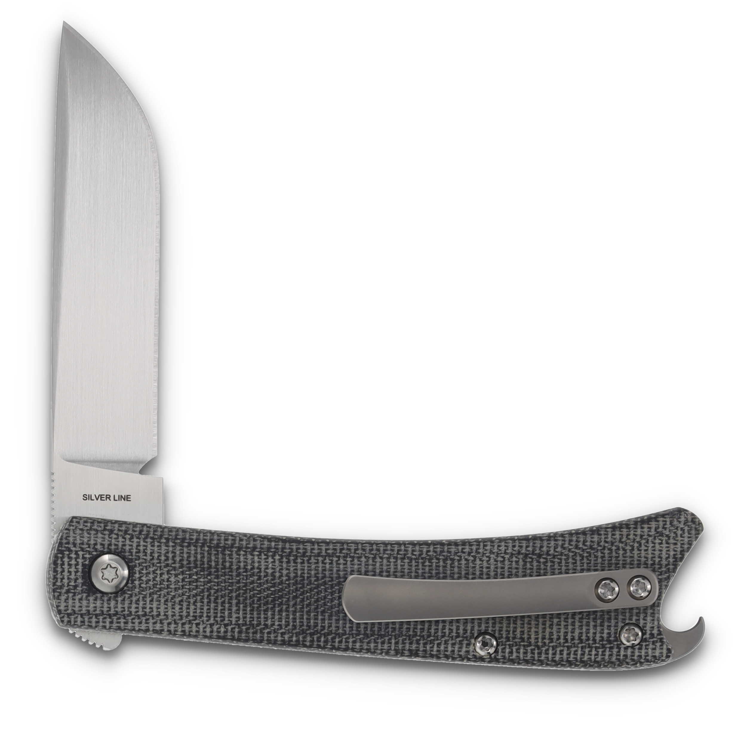 ESNYX Silver Line Beer Buster Mokuti Shield Black 3.02in Plain Satin Drop Point ESN-BBFF-66 View 2