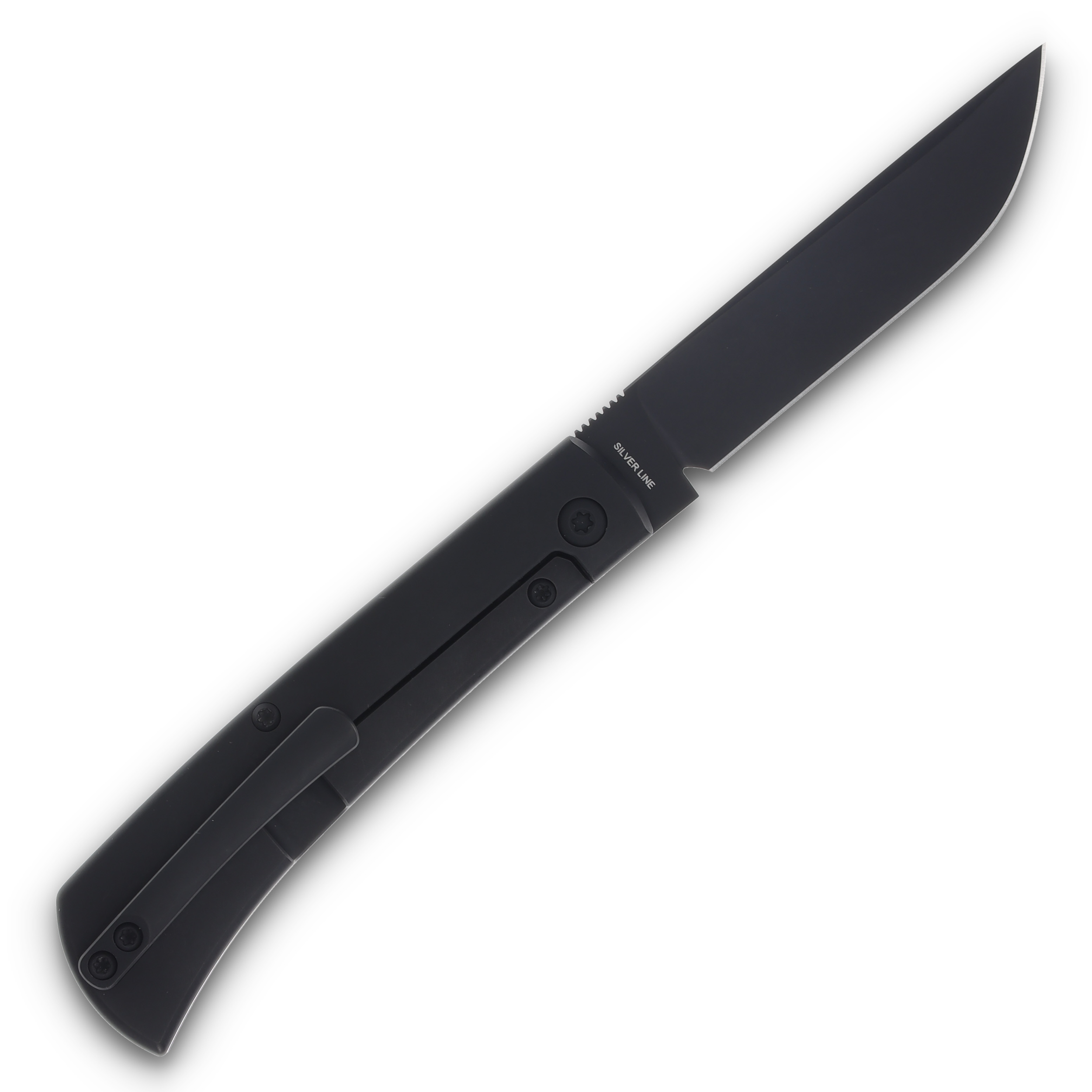 ESNYX Silver Line Workhorse 3.16in Plain Black PVD Drop Point ESN-WHFF-76 View 4