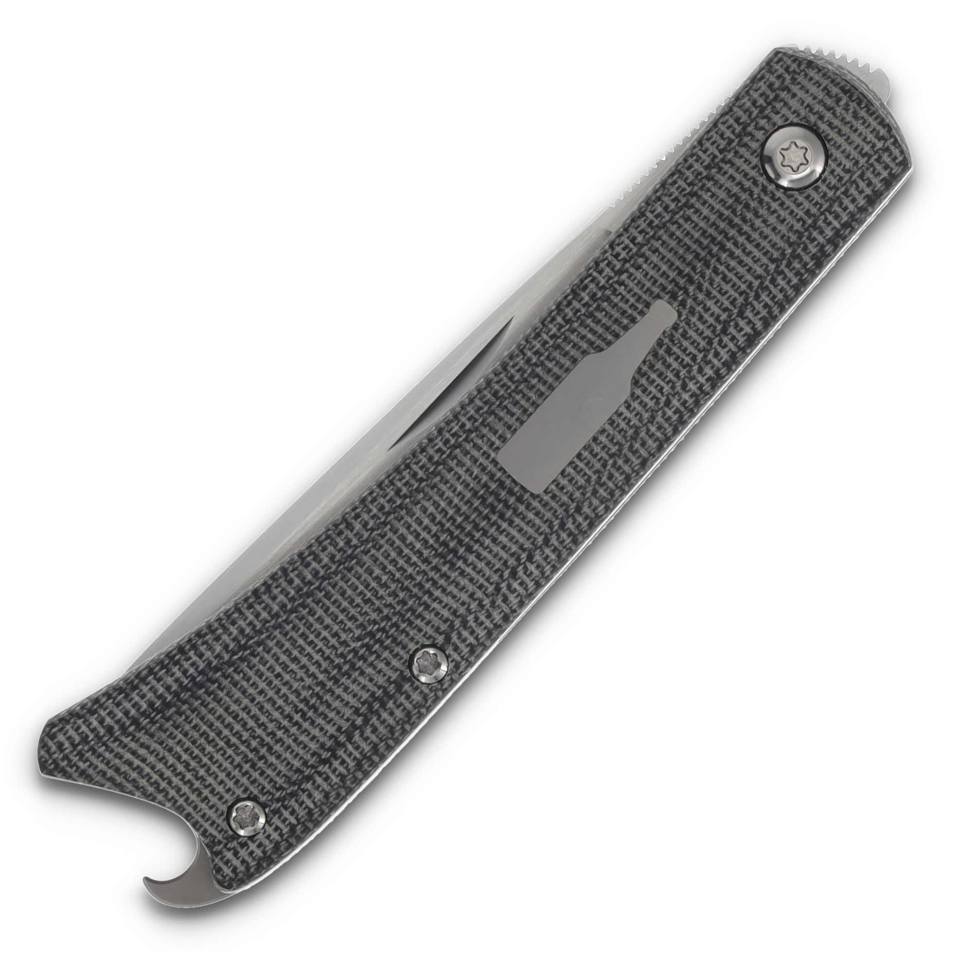 ESNYX Silver Line Beer Buster Black 3.02in Plain Edge Satin Drop Point ESN-BBFF-65 View 5