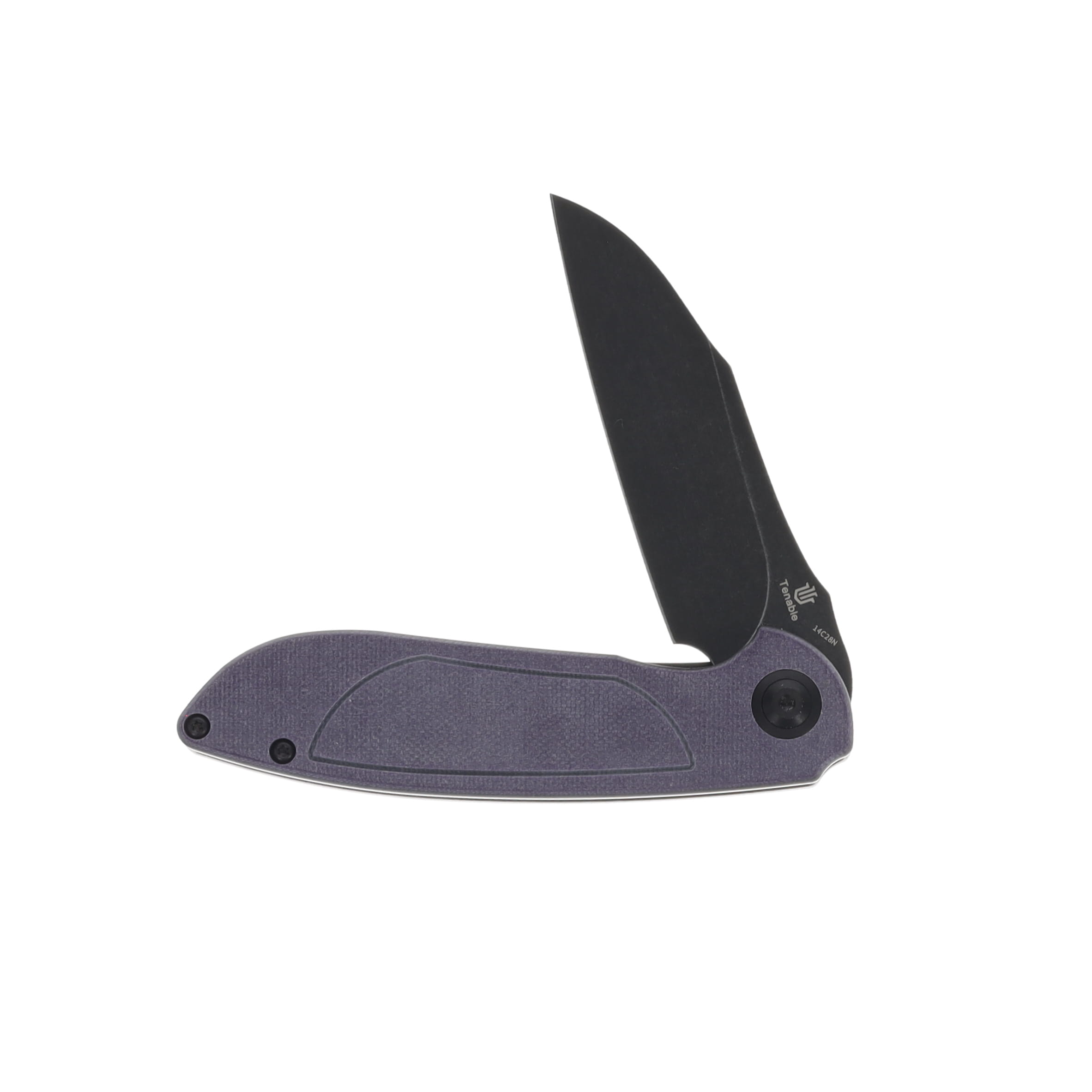 Tenable Prometheus Purple 3.29in Plain Blackwash Wharncliffe T1040A4 View 3