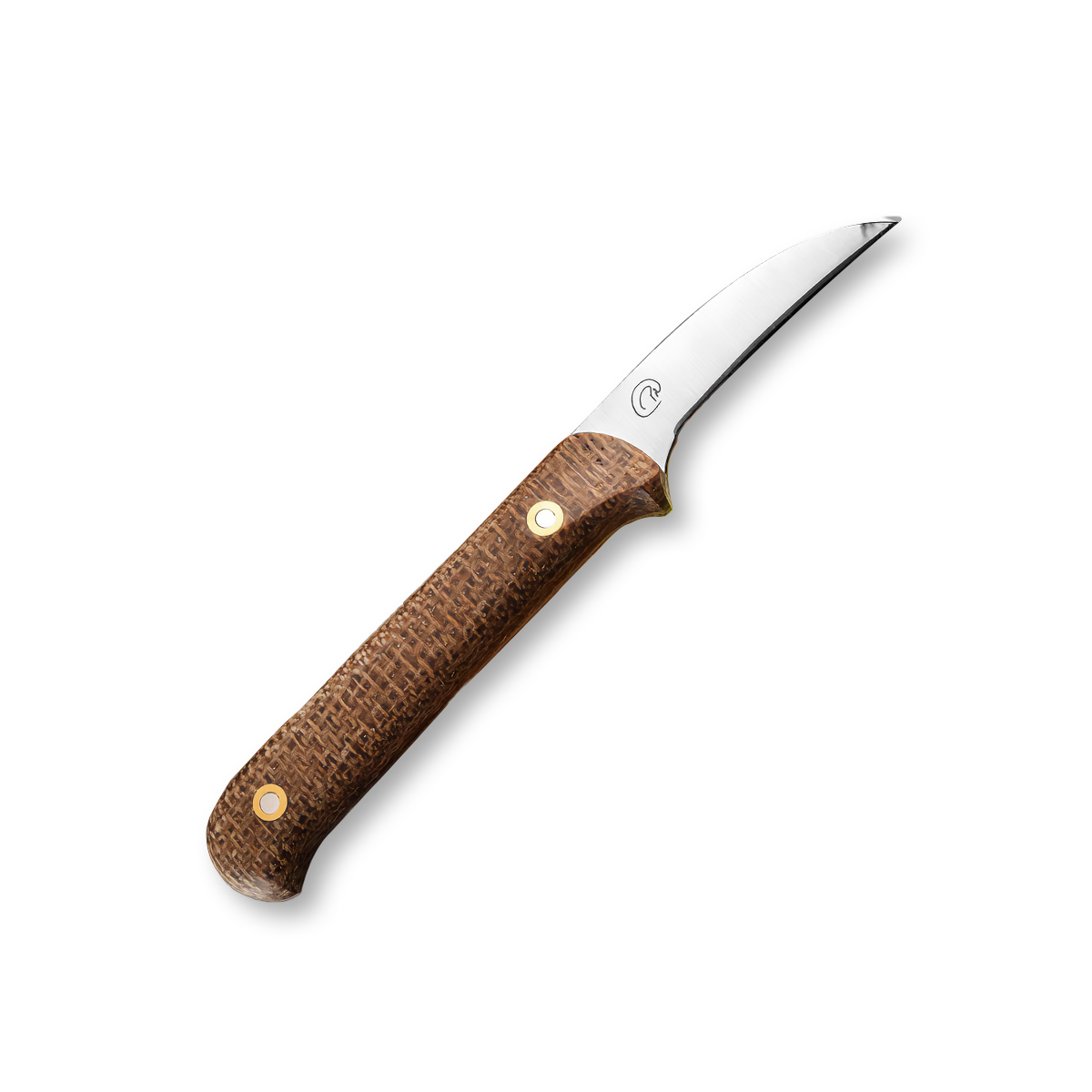 LT Wright Wild Harvest Chef Paul's Turning Knife AEB-L Brown Burlap Micarta LT007 View 2