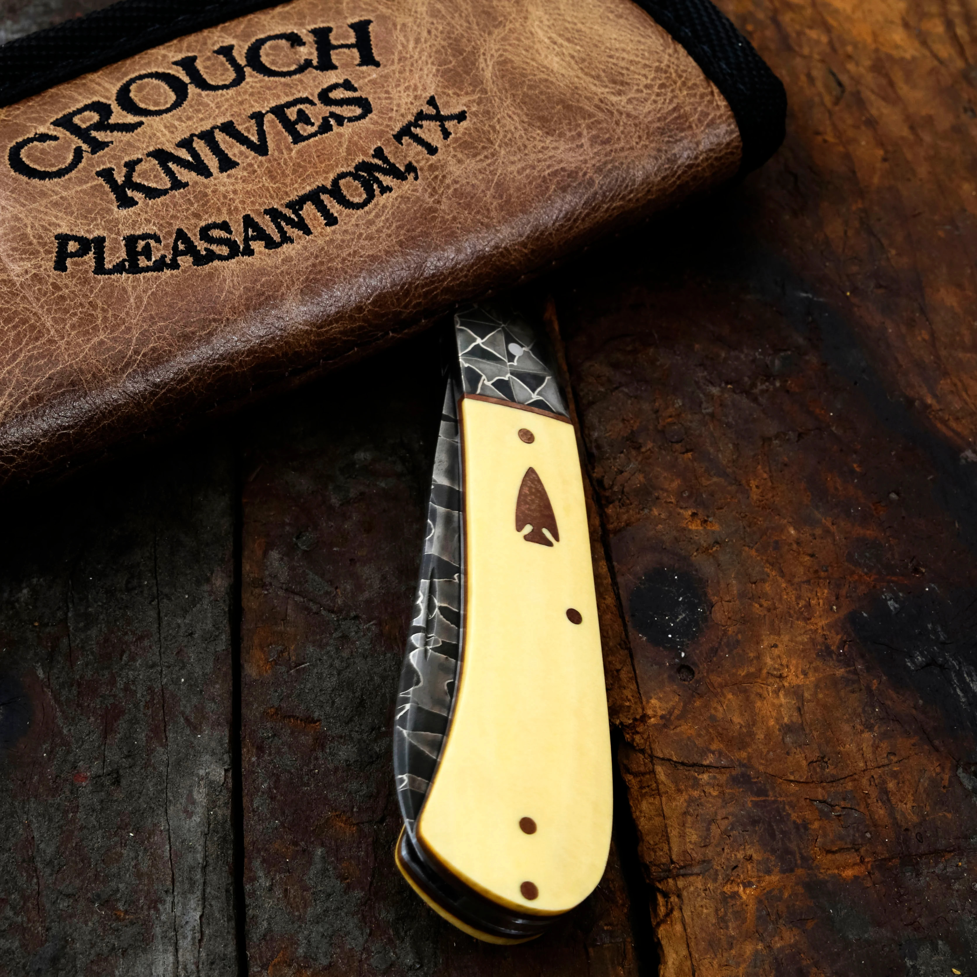 Crouch Knives Trapper with Doug Ponzio Damascus BCK004 View 21
