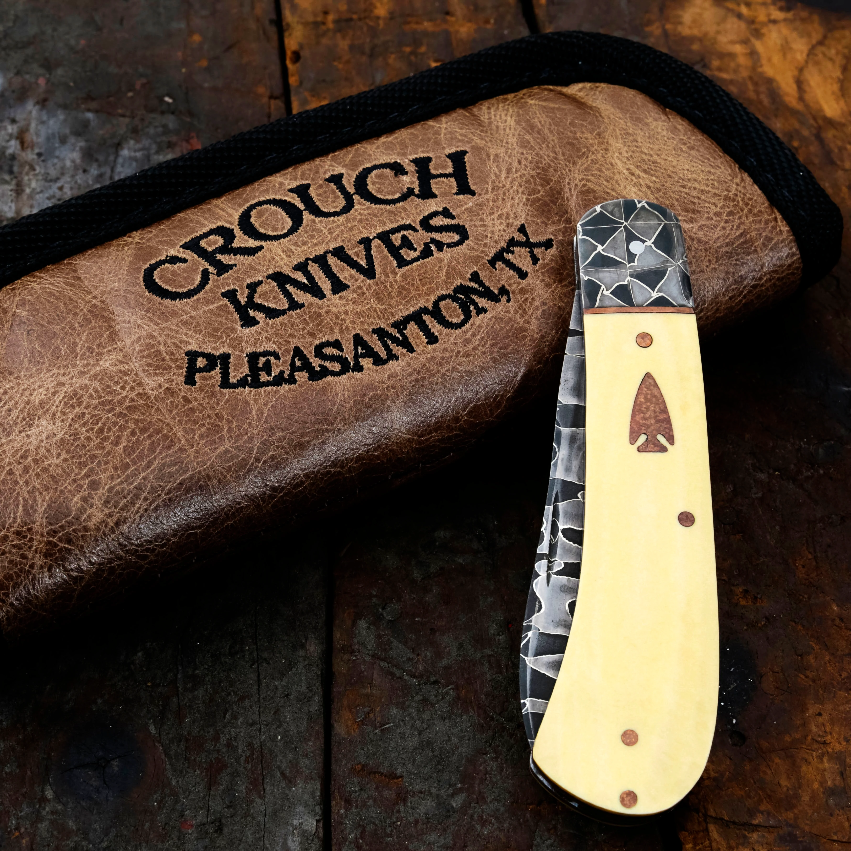 Crouch Knives Trapper with Doug Ponzio Damascus BCK004 View 22